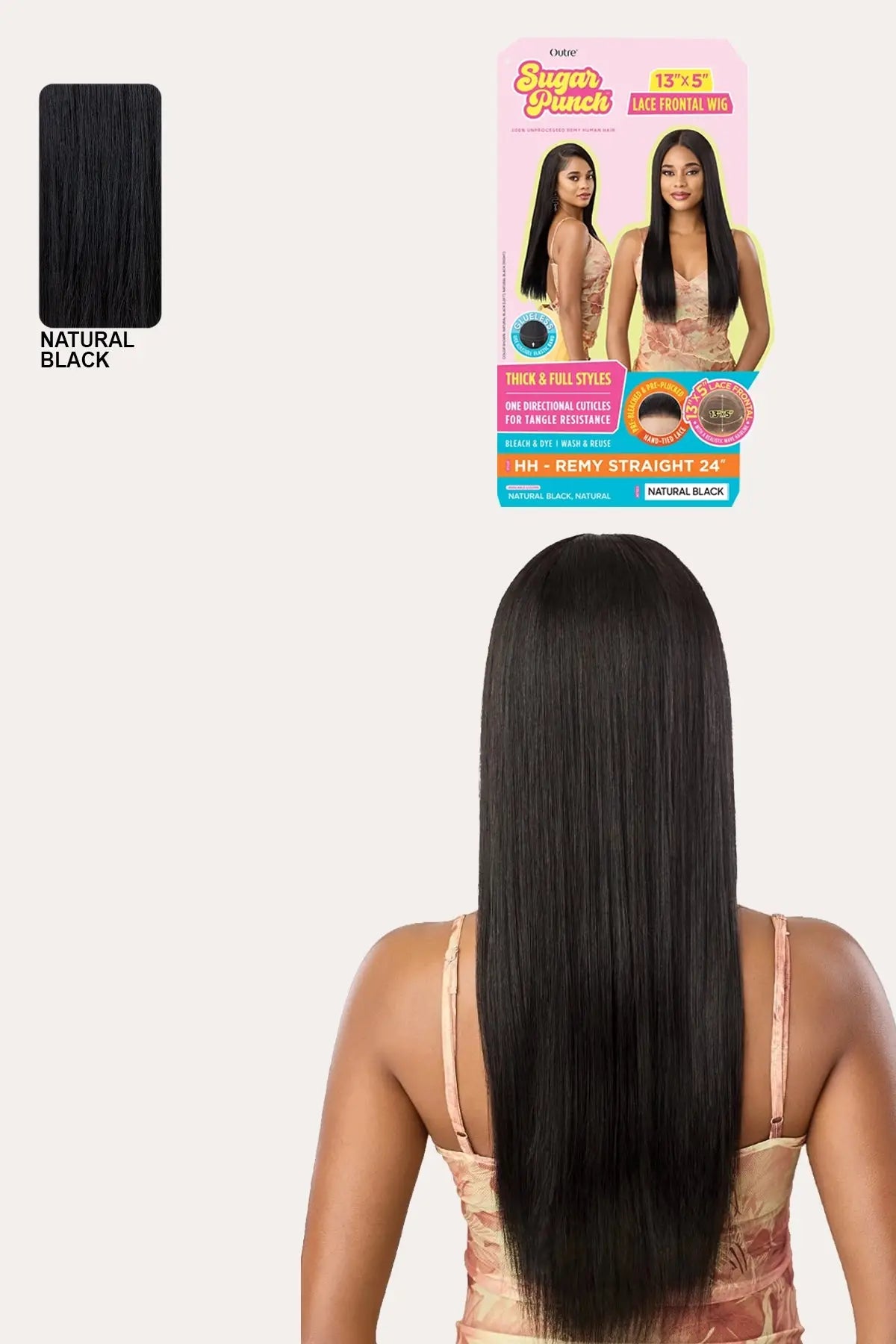 OUTRE SUGAR PUNCH 100% UNPROCESSED REMY HUMAN HIAR WIG 13X5 - STRAIGHT 24"