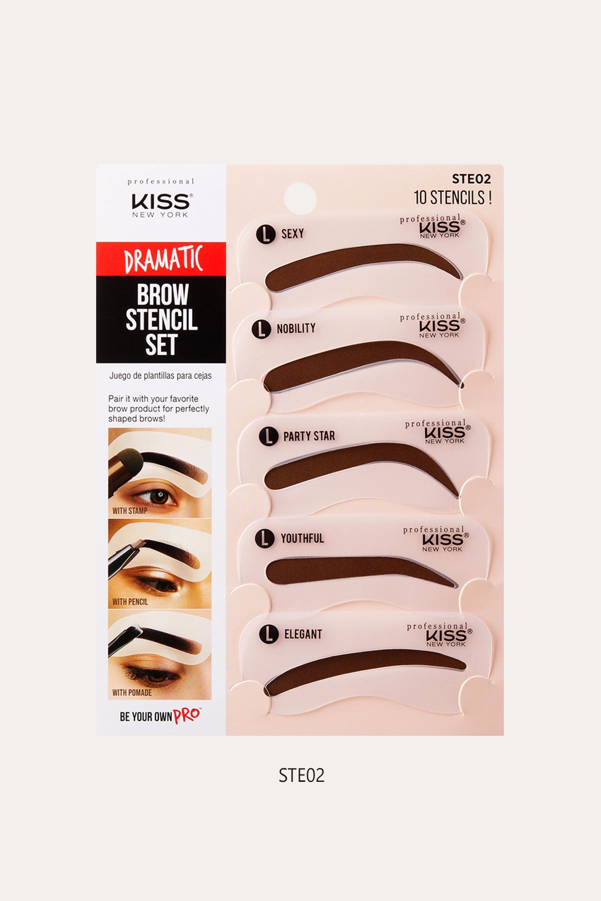 KISS NEW YORK PRO BROW STENCIL SET - BSW BEAUTY CANADA