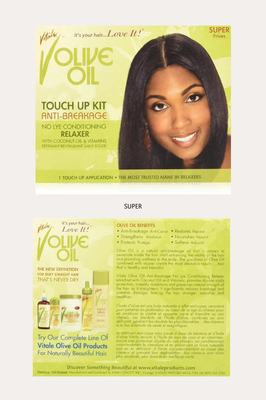 [완료] VITALE OLIVE OIL TOUCH UP KIT (ANTI-BREAKAGE NO-LYE CONDITIONING RELAXER) VITALE