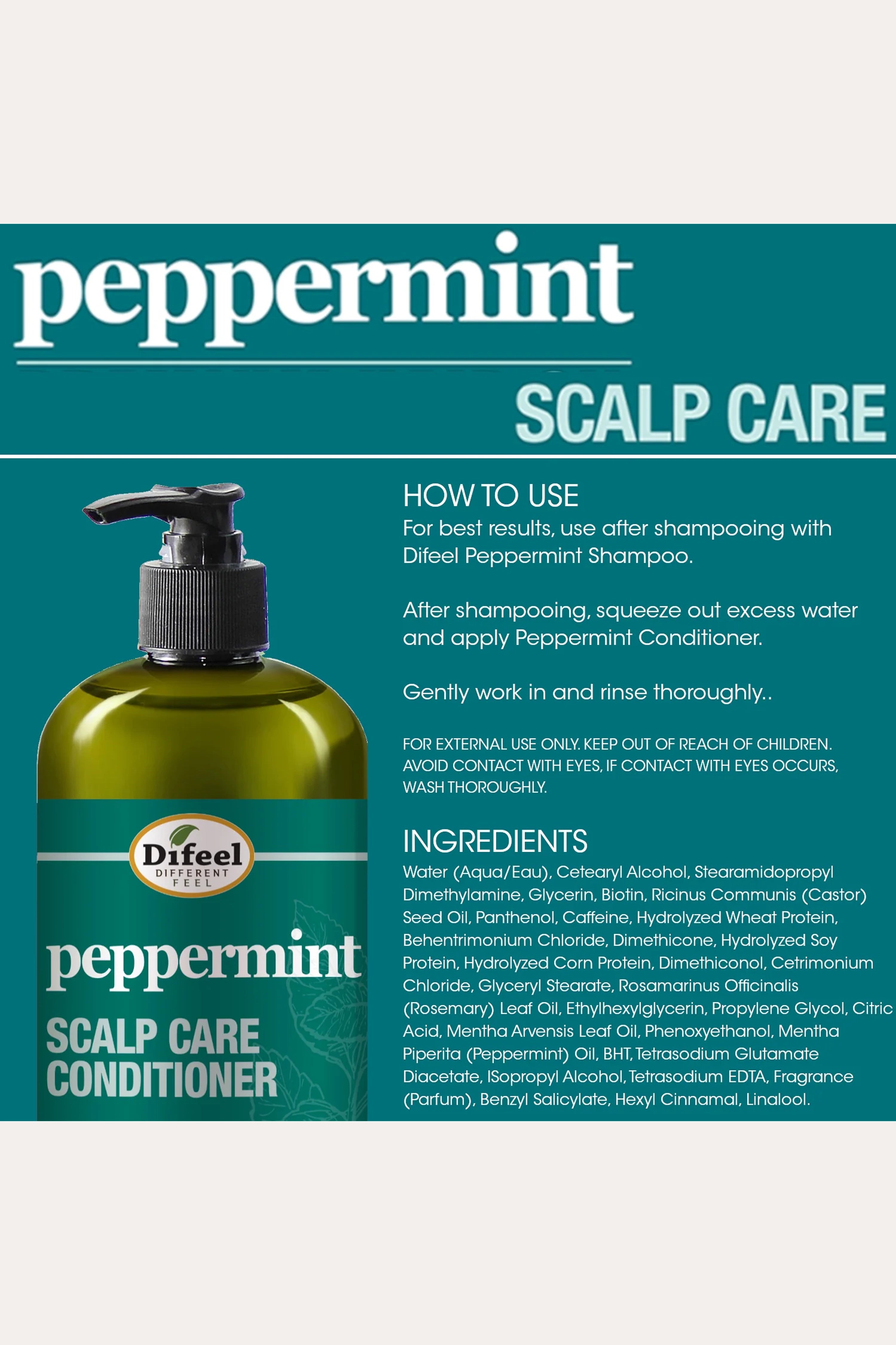 !APRÈS-SHAMPOOING DIFEEL MENTHE POIVRÉE SOIN DU CUIR CHEVELU 355 ml