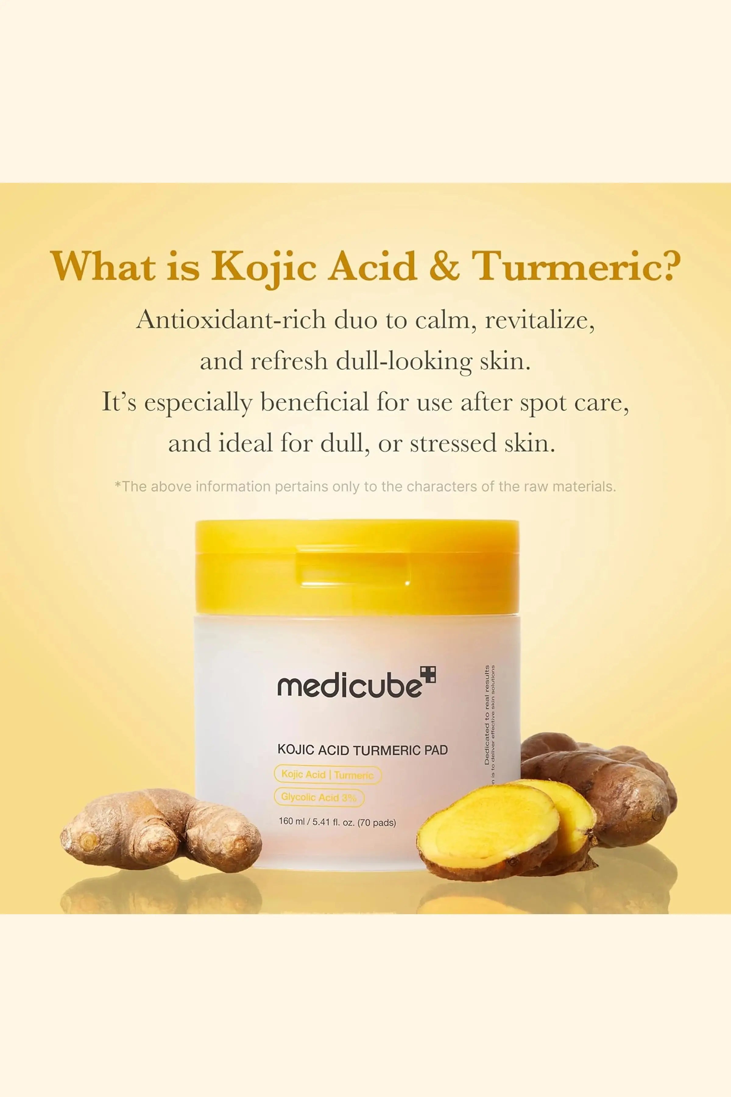 MEDICUBE KOJIC ACID TURMERIC TONER PAD