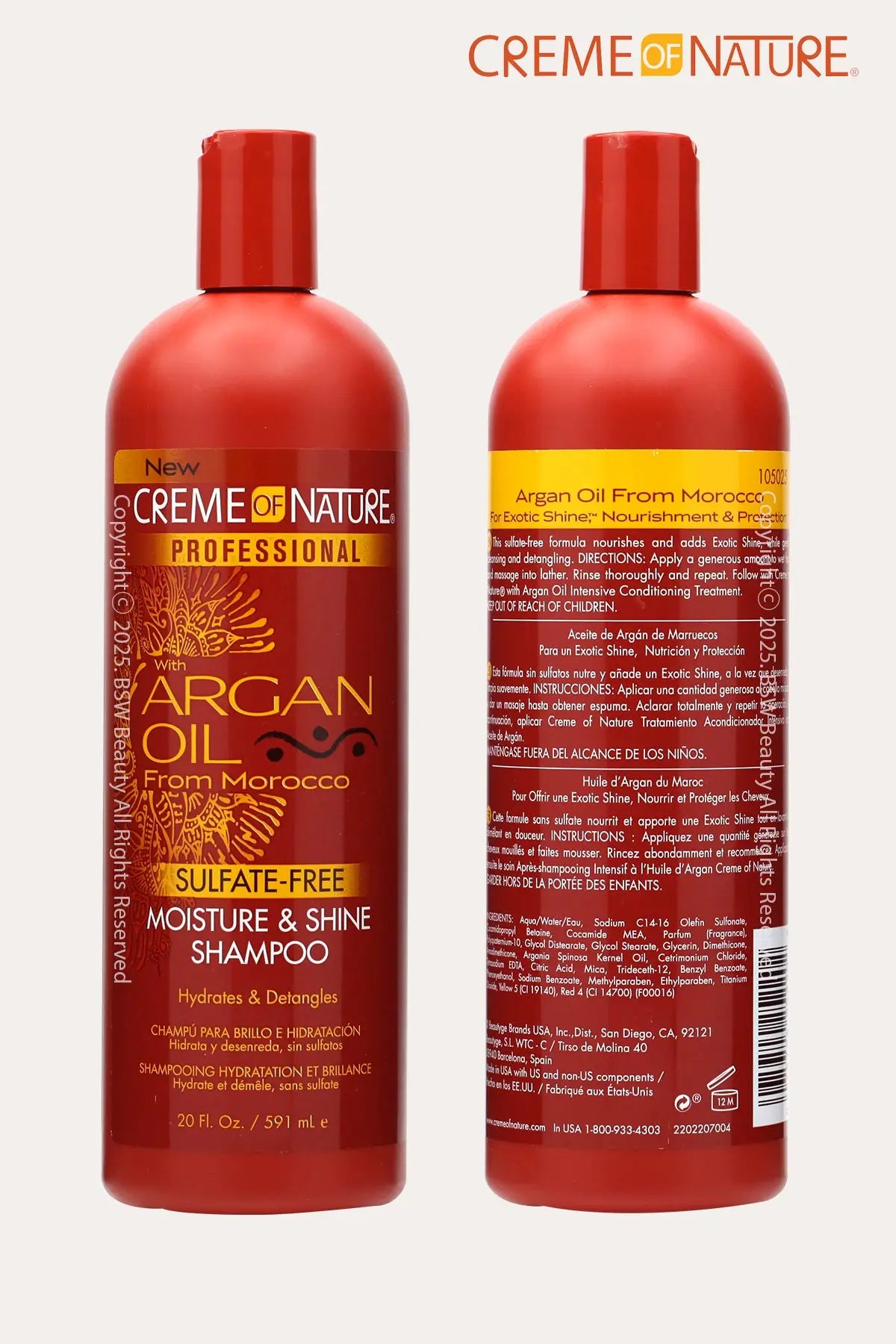 CREME OF NATURE ARGAN OIL MOISTURE & SHINE SHAMPOO - BSW BEAUTY CANADA
