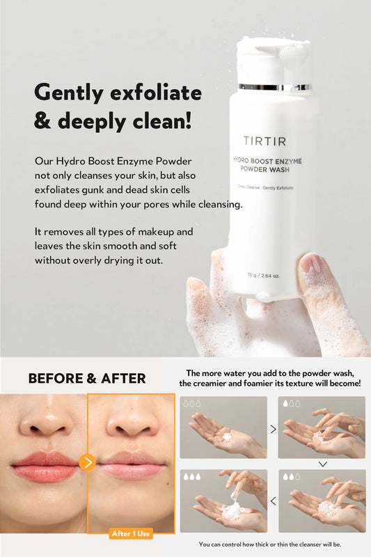 TIRTIR HYDRO BOOST ENZYME POWDER WASH - BSW BEAUTY CANADA