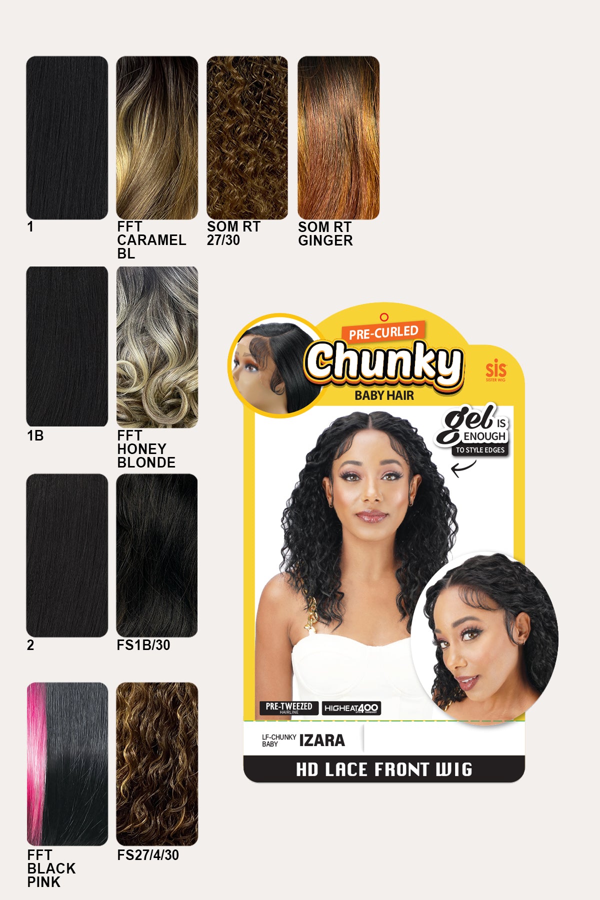 ZURY SIS CHUNKY HD LACE FRONT WIG - IZARA