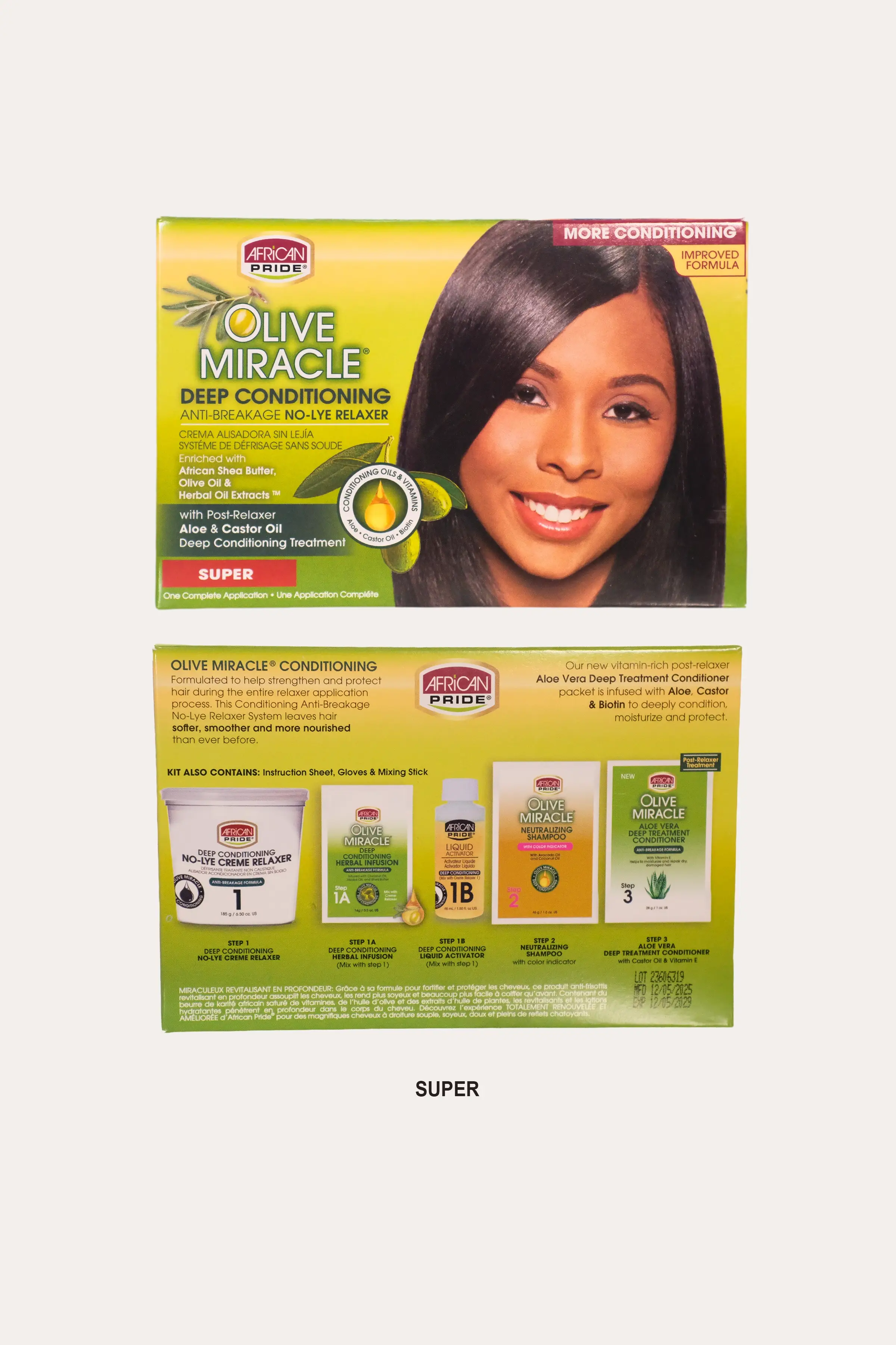 AFRICAN PRIDE OLIVE MIRACLE RELAXER KIT [REGULAR / SUPER] AFRICAN PRIDE