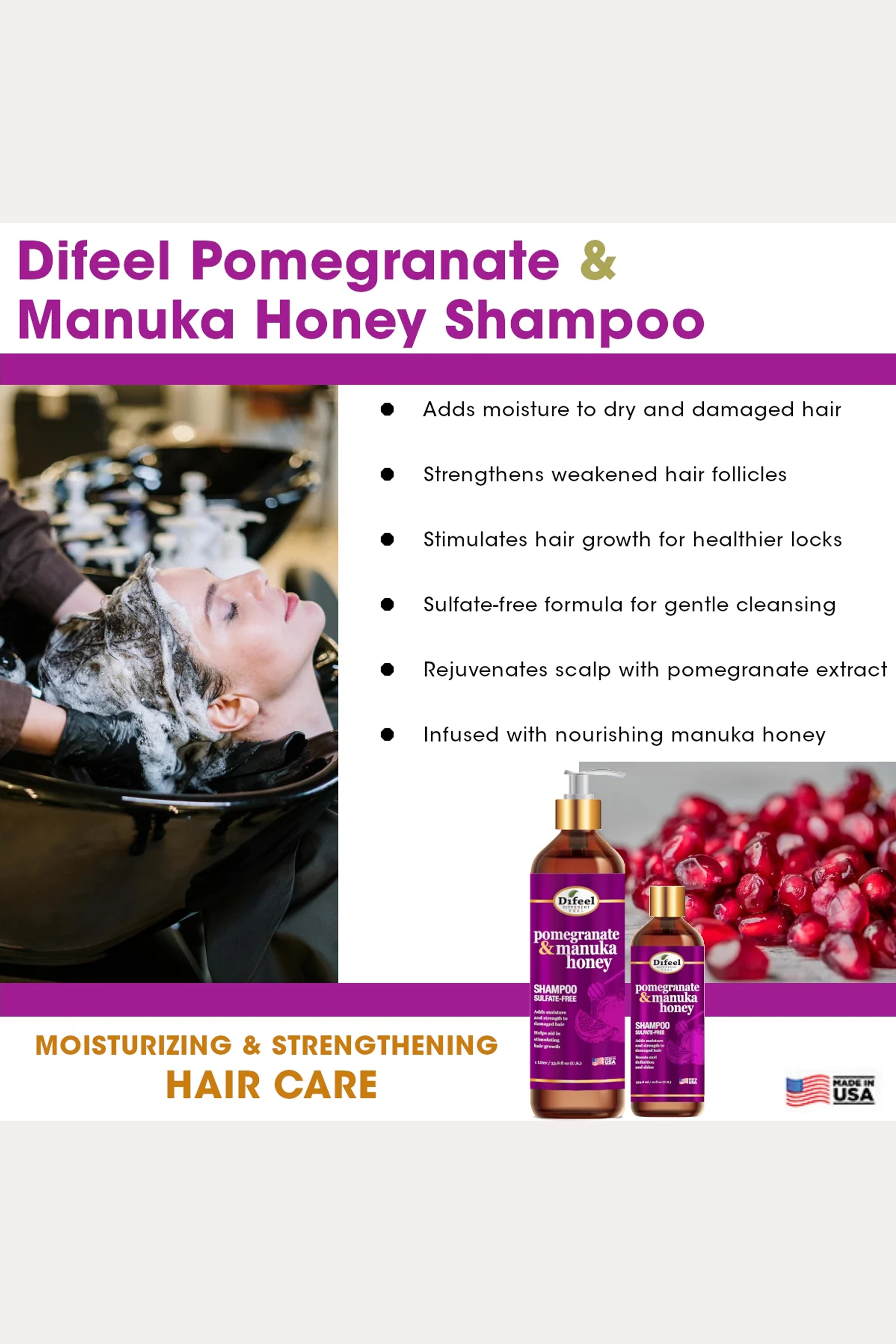 Shampooing au miel de Manuka DIFEEL