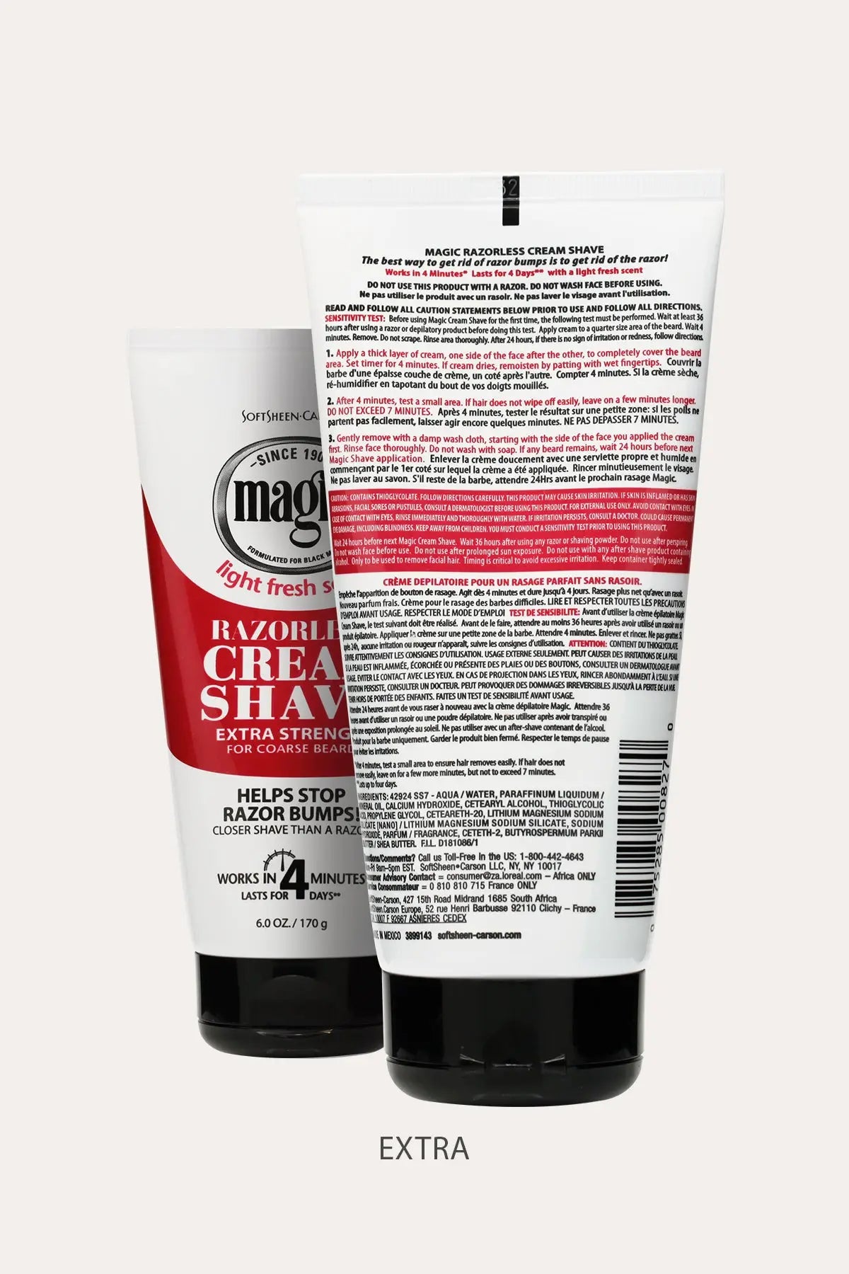 MAGIC RAZORLESS CREAM SHAVE 6oz - BSW BEAUTY CANADA