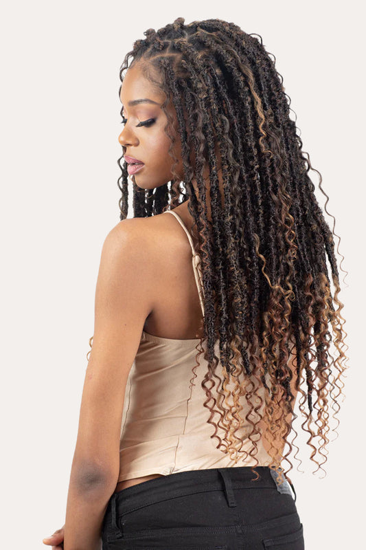 SHAKE N GO PRE-LOOPED CROCHET BRAID - 2X REBEL DISTRESSED LOC 22" - BSW BEAUTY CANADA