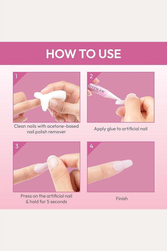 GOLD FINGER PINK GEL NAIL GLUE 5 PACK - BSW BEAUTY CANADA