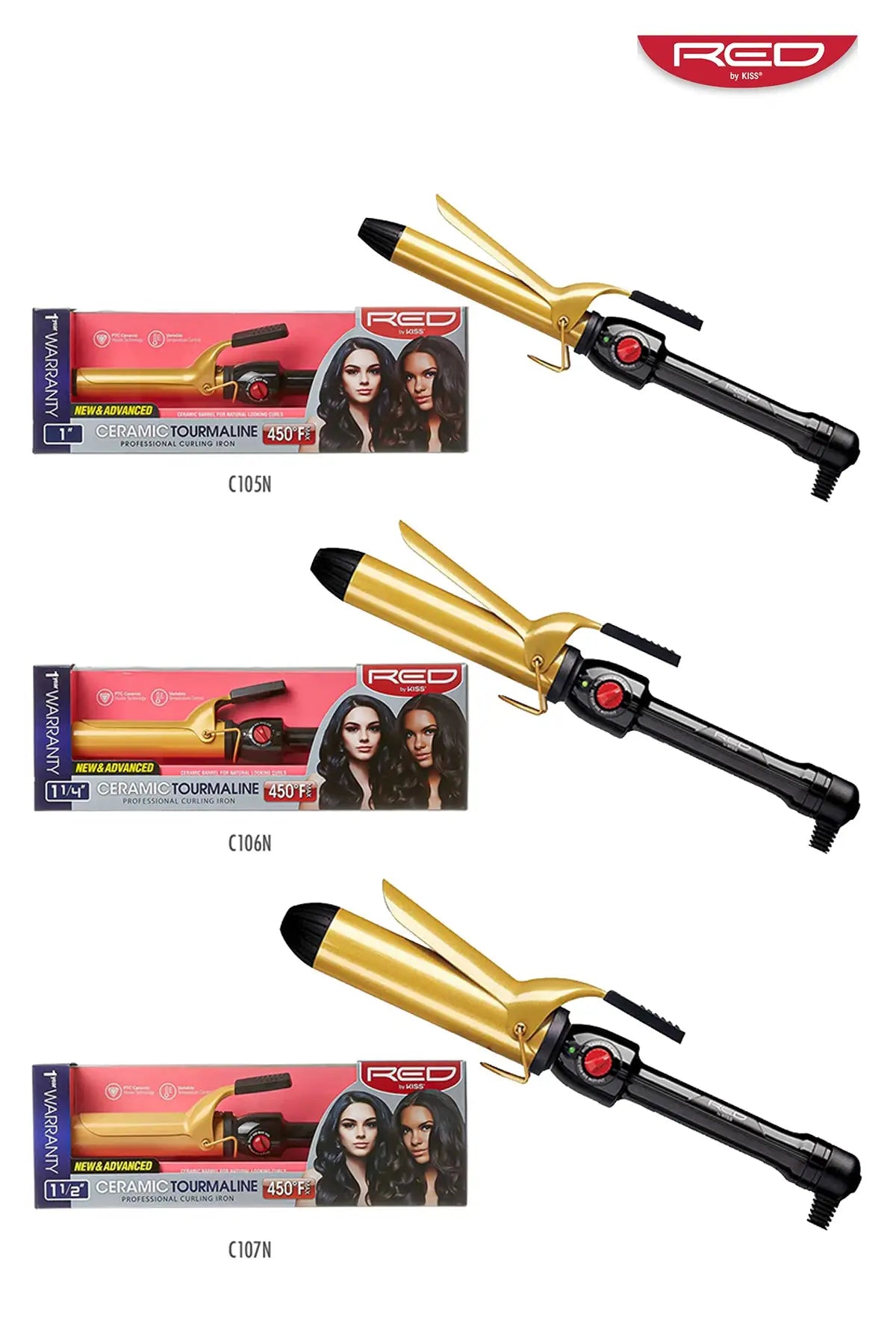 RED BY KISS CERAMIC CURLING IRON - BSW BEAUTY CANADA