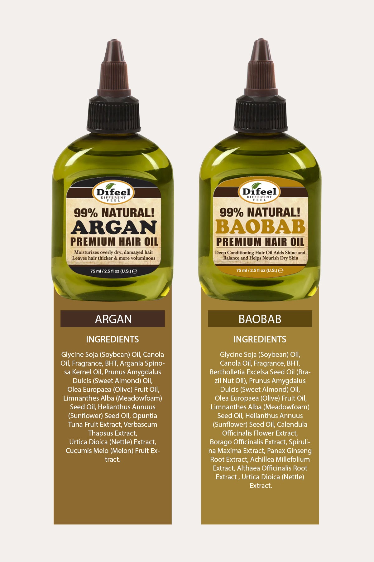 DIFEEL 99% NATURAL PREMIUM HAIR OIL 2.5oz