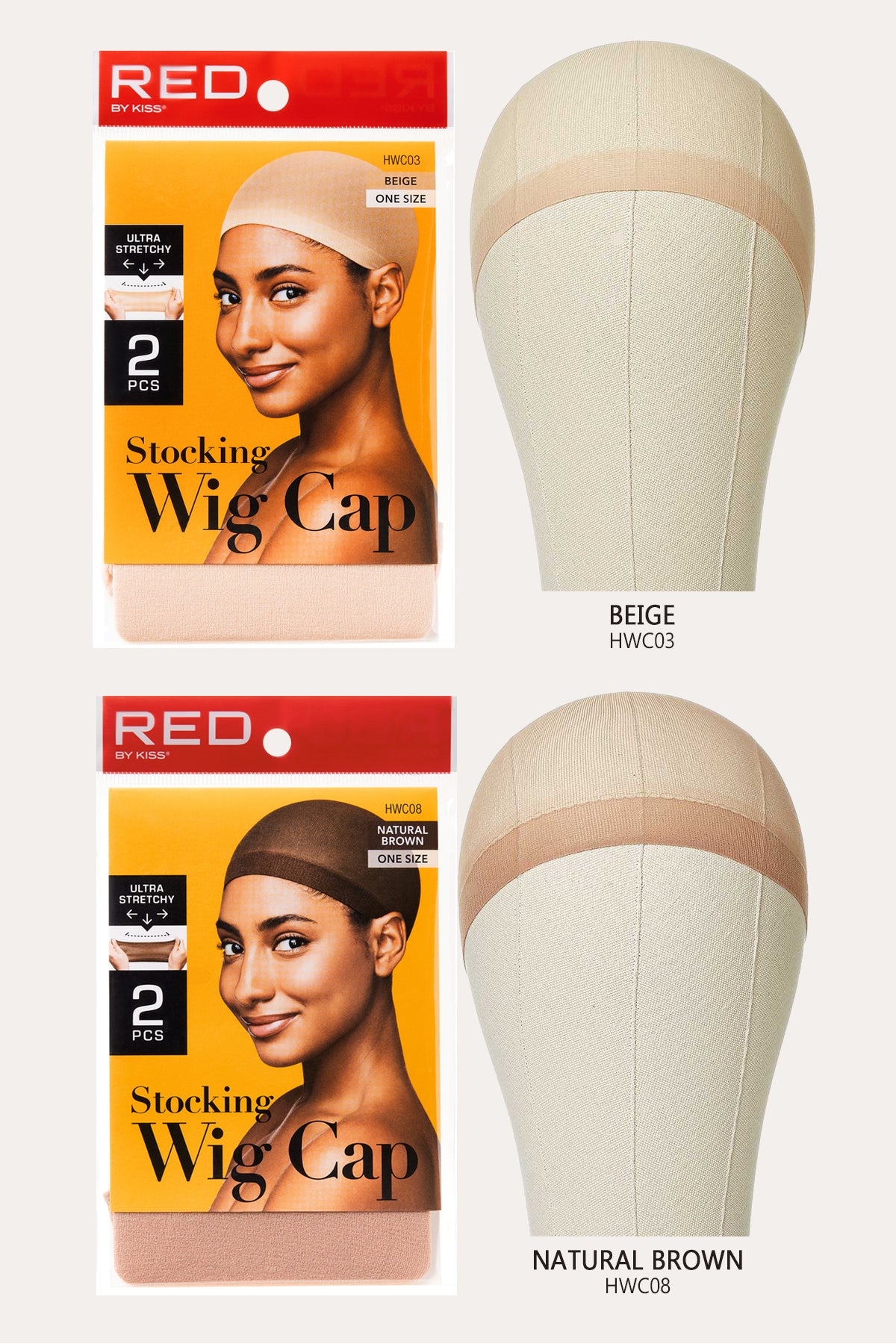 RED BY KISS STOCKING WIG CAP 2PCS - BSW BEAUTY CANADA