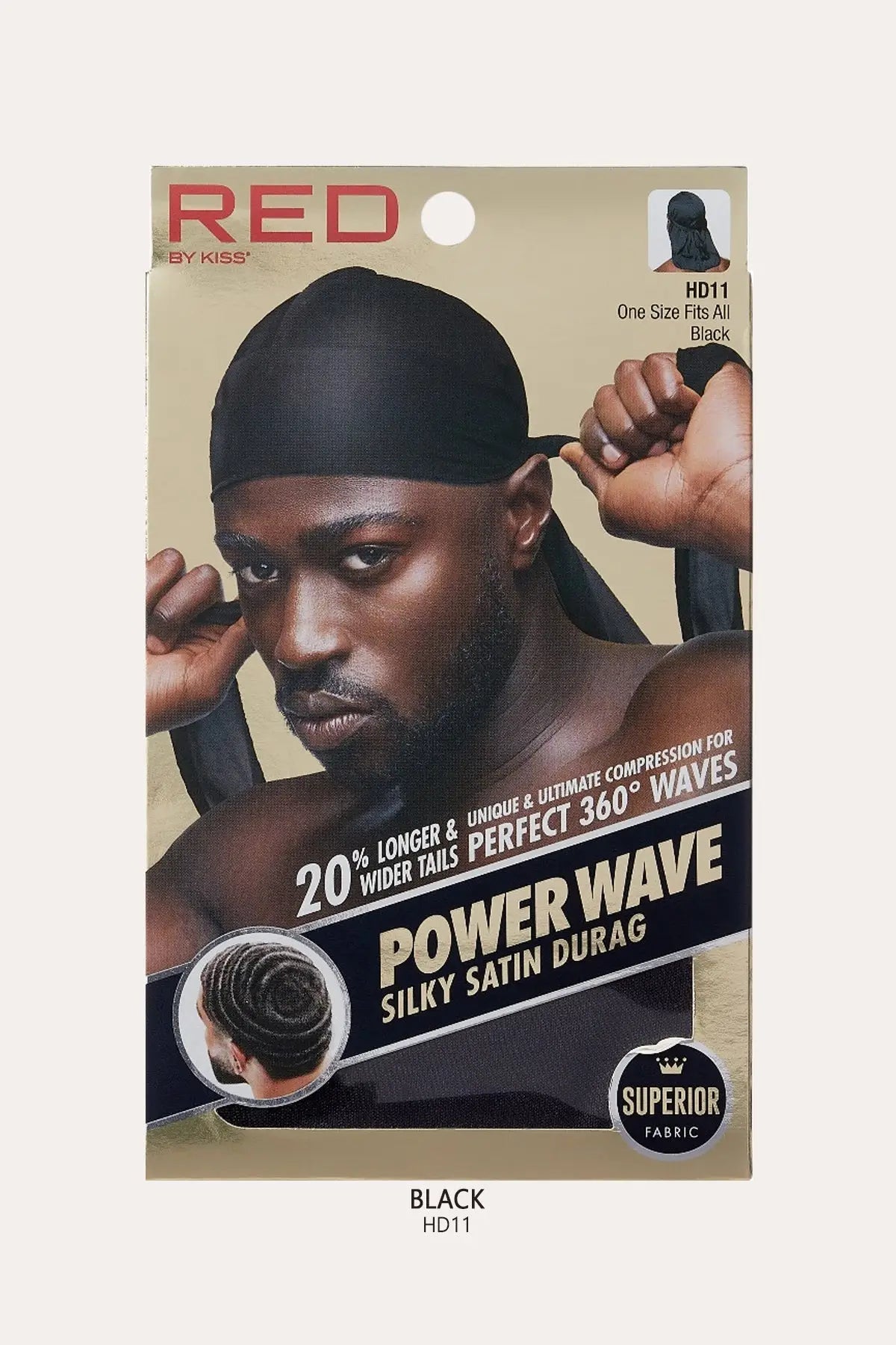 RED BY KISS POWER WAVE SILKY DURAG RED BEAUTY