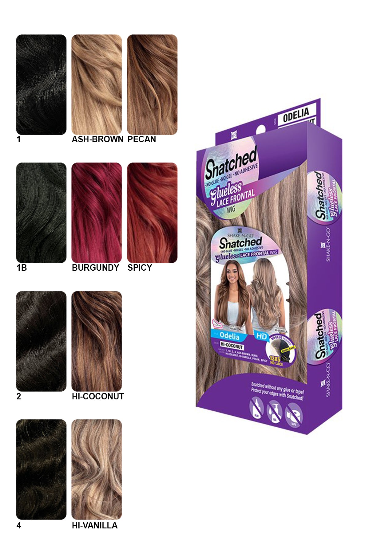 SHAKE N GO SNATCHED GLUELESS LACE FRONT WIG - ODELIA - BSW BEAUTY CANADA