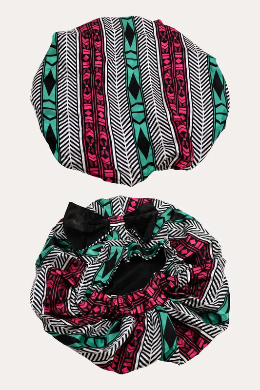 DONNA REVERSIBLE BOW TIE GLAM SILKY DAY & NIGHT CAP L/XL DONNA