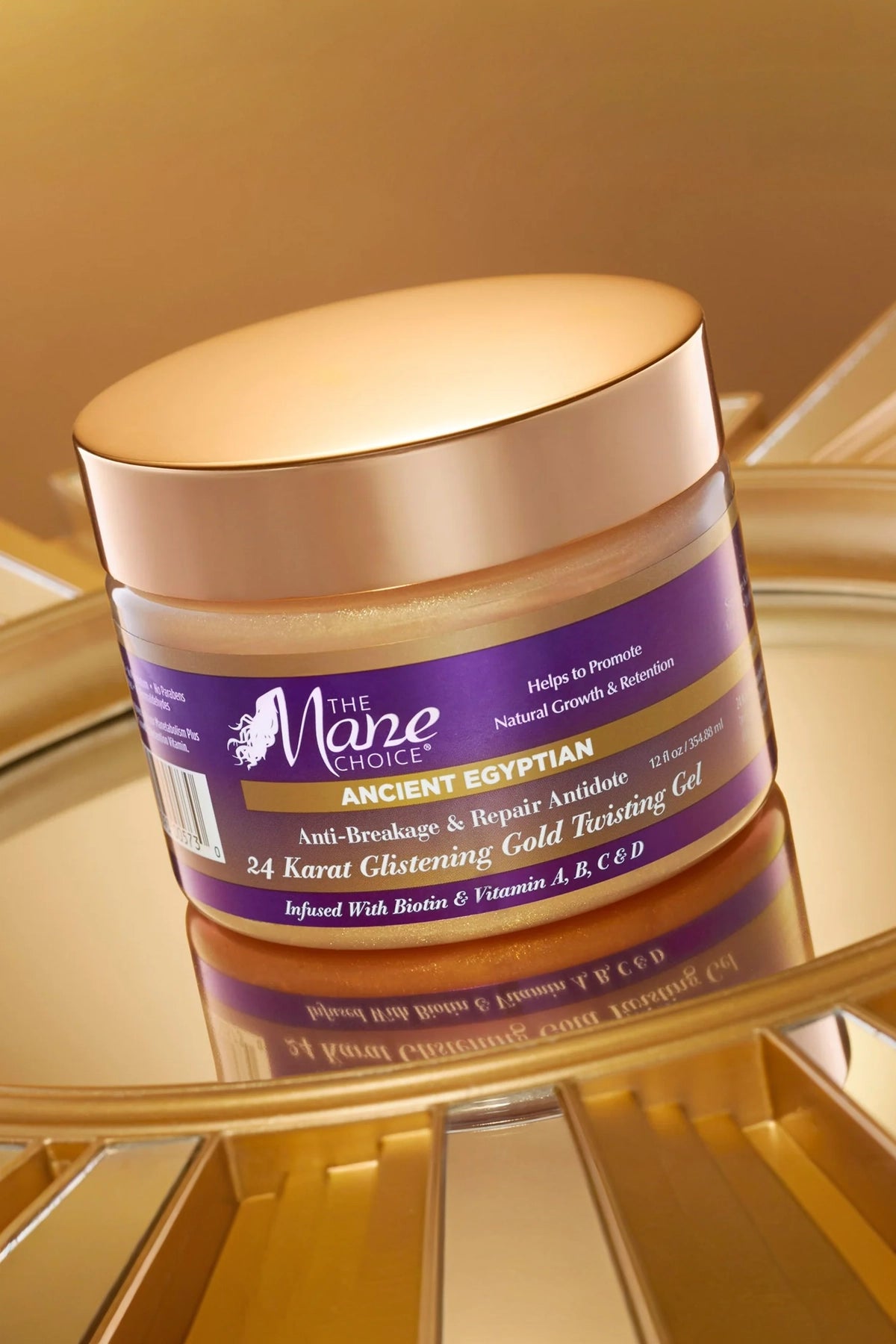 THE MANE CHOICE ANCIENT EGYPTIAN 24 KARAT GLISTENING GOLD TWISTING GEL 12oz THE MANE CHOICE