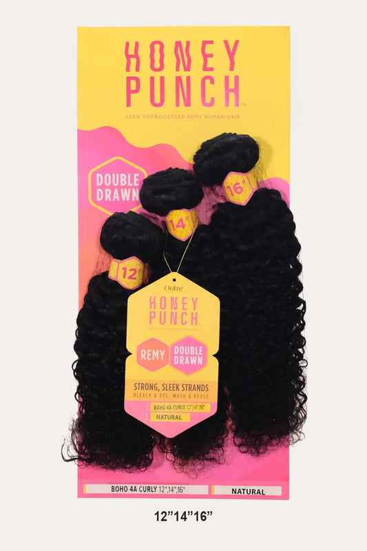 OUTRE HONEY PUNCH HUMAN HAIR WEAVE - BOHO 4A CURLY (MULTI) - BSW BEAUTY CANADA