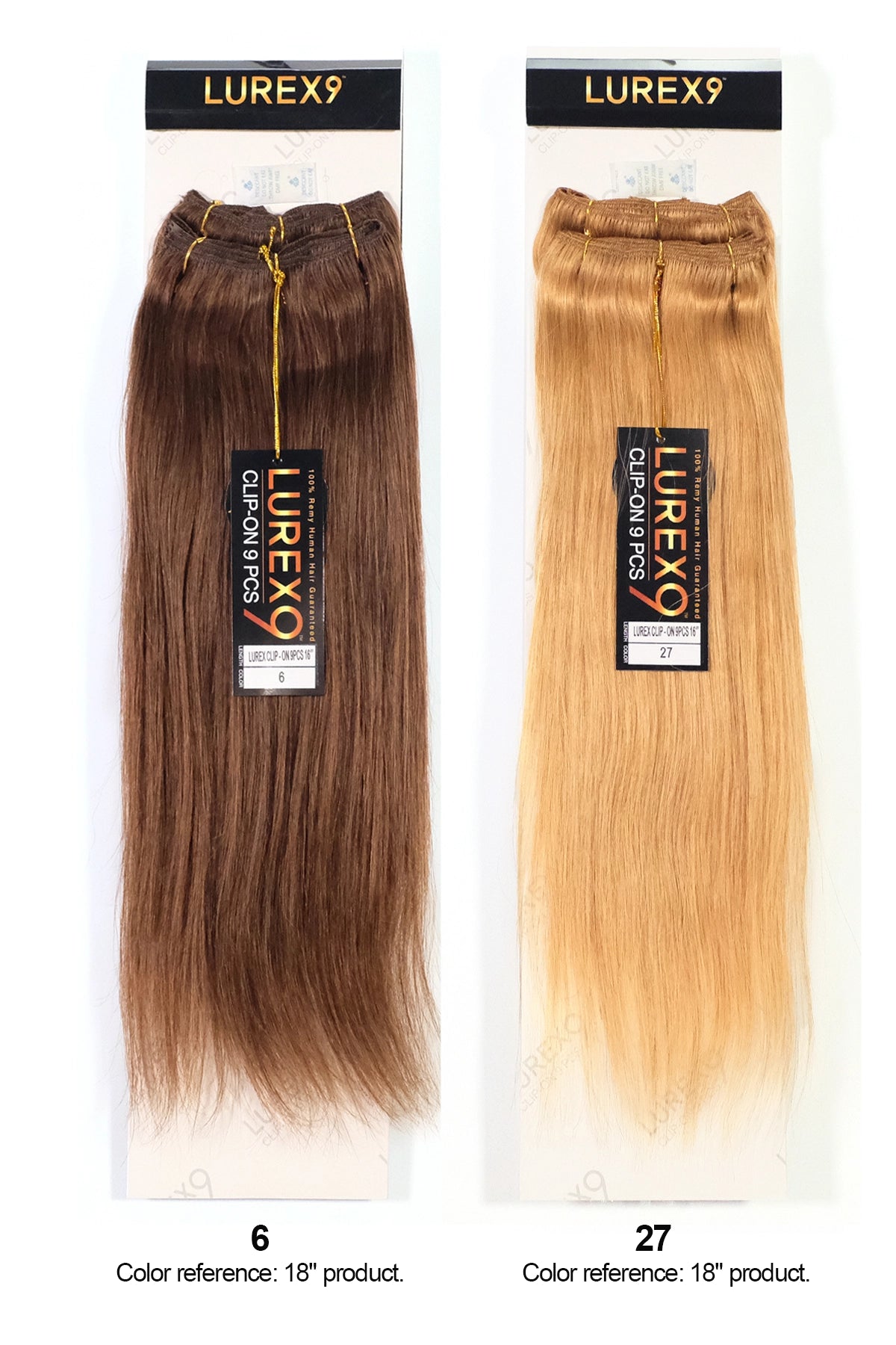 ZURY LUREX 9 EXTENSION À CLIPS 9 PIÈCES LISSE 22"