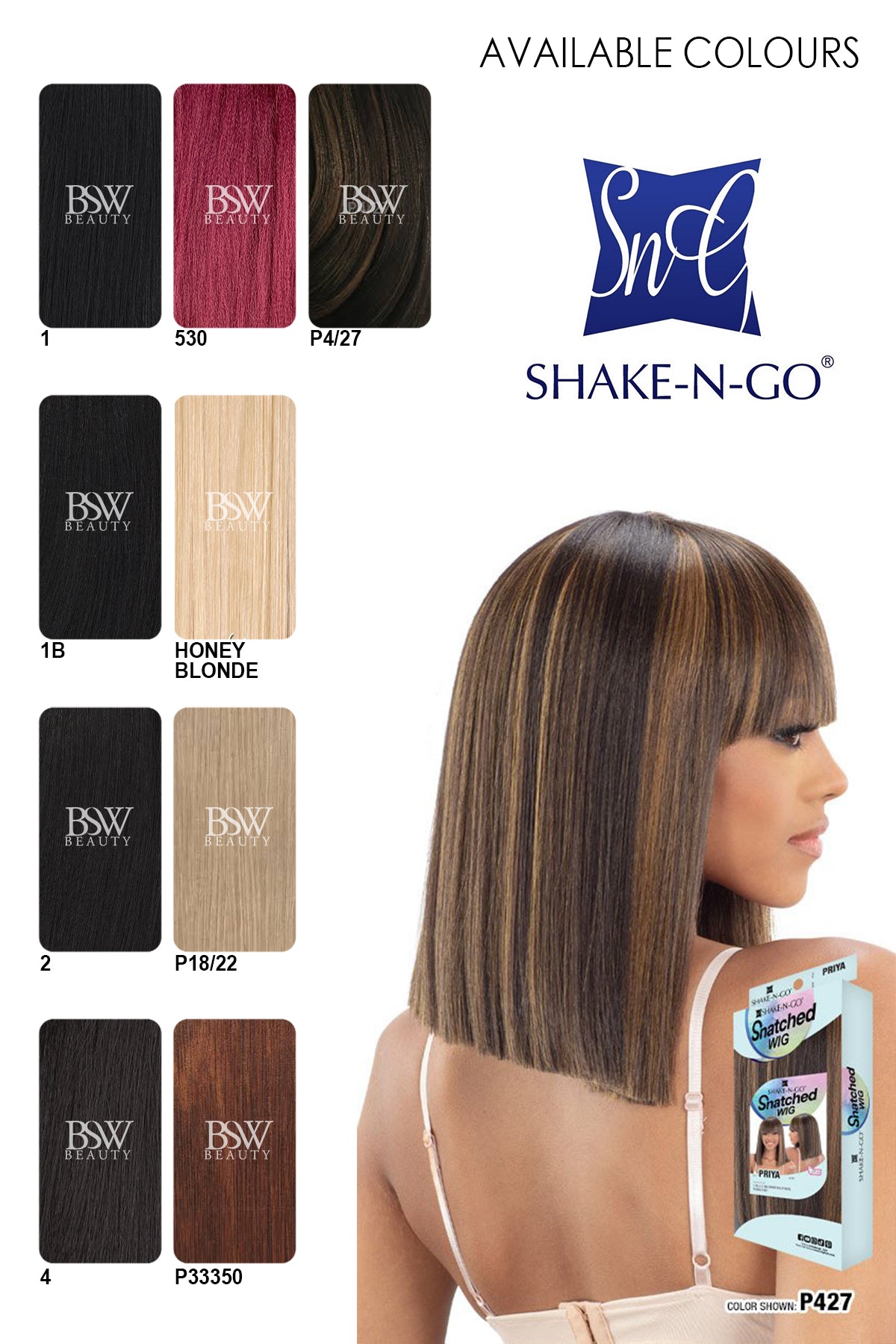 SHAKE N GO SNATCHED WIG - PRIYA - BSW BEAUTY CANADA