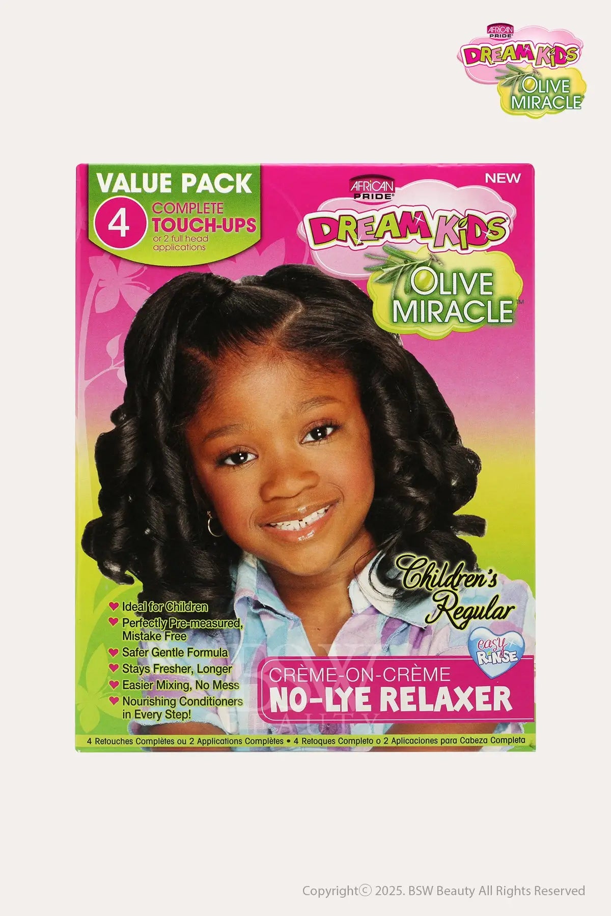 AFRICAN PRIDE DREAM KIDS OLIVE MIRACLE CREME ON CREME NO-LYE RELAXER TOUCH-UP KIT - REGULAR
