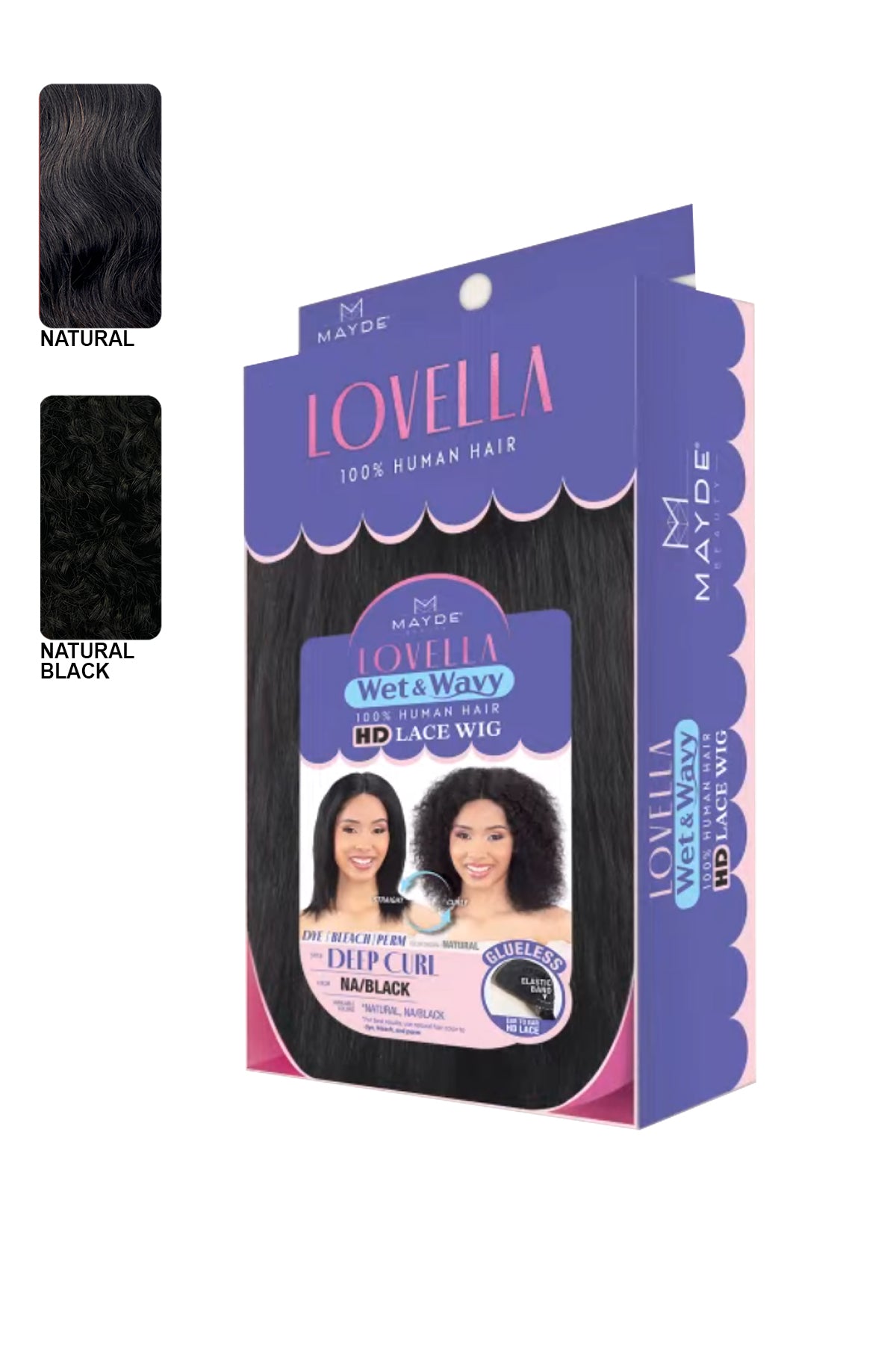MAYDE LOVELLA 100% HUMAN HAIR WET & WAVY LACE WIG - DEEP CURL - BSW BEAUTY CANADA