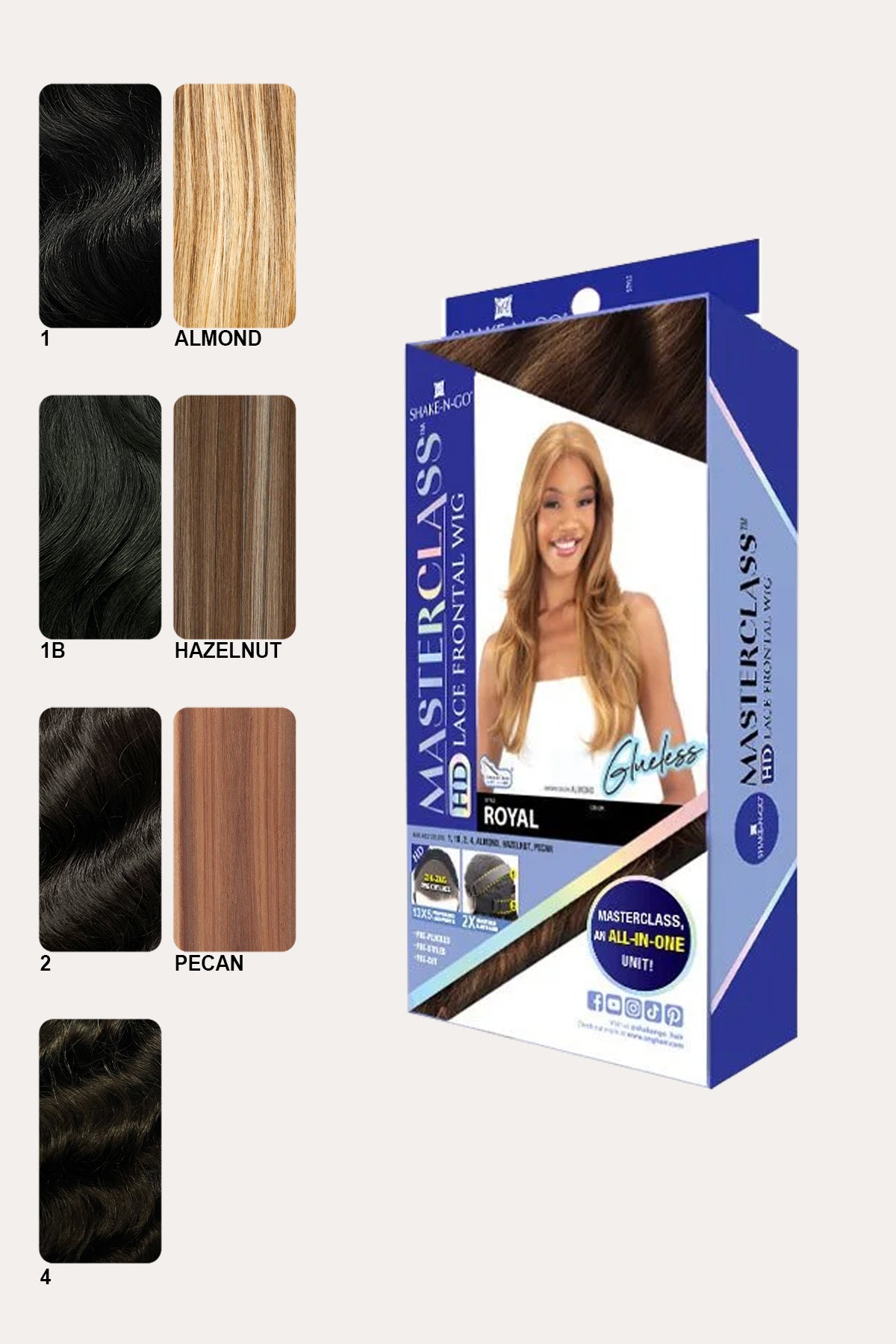 SHAKE N GO MASTERCLASS GLUELESS 12X5 LACE FRONT WIG - ROYAL - BSW BEAUTY CANADA