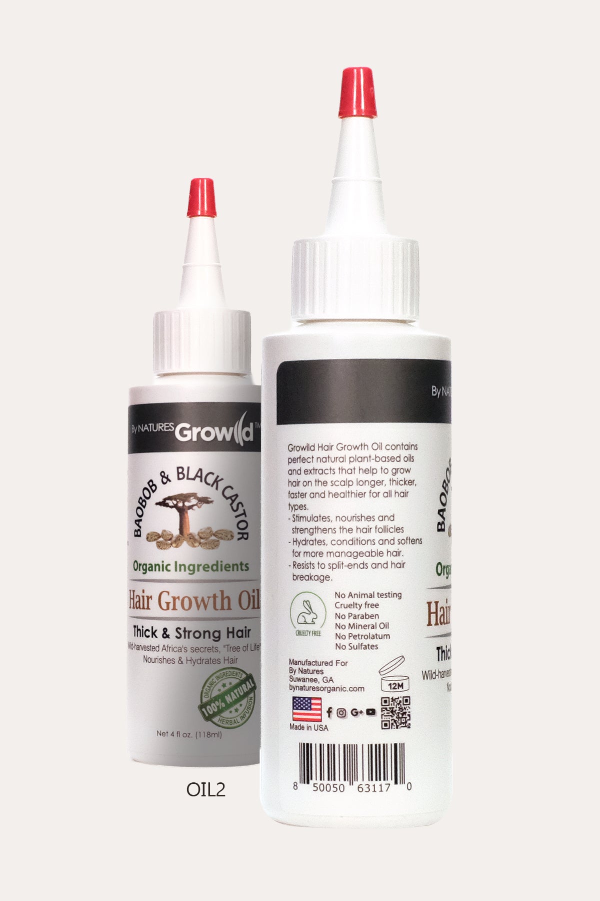 BY NATURES GROWILD HAIR GROWTH OIL 4oz