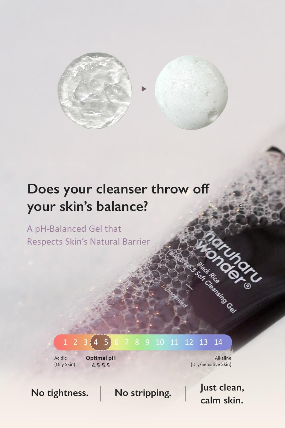 HARUHARU WONDER BLACK RICE MOISTURE 5.5 SOFT CLEANSING GEL 100ml - BSW BEAUTY CANADA