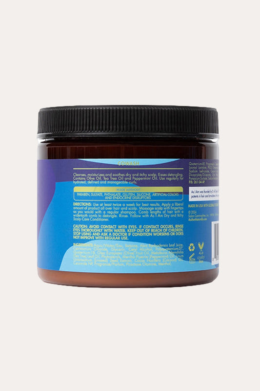 AS I AM DRY & ITCHY SCALP CARE OLIVE & TEA TREE OIL CO-WASH 16oz AS I AM