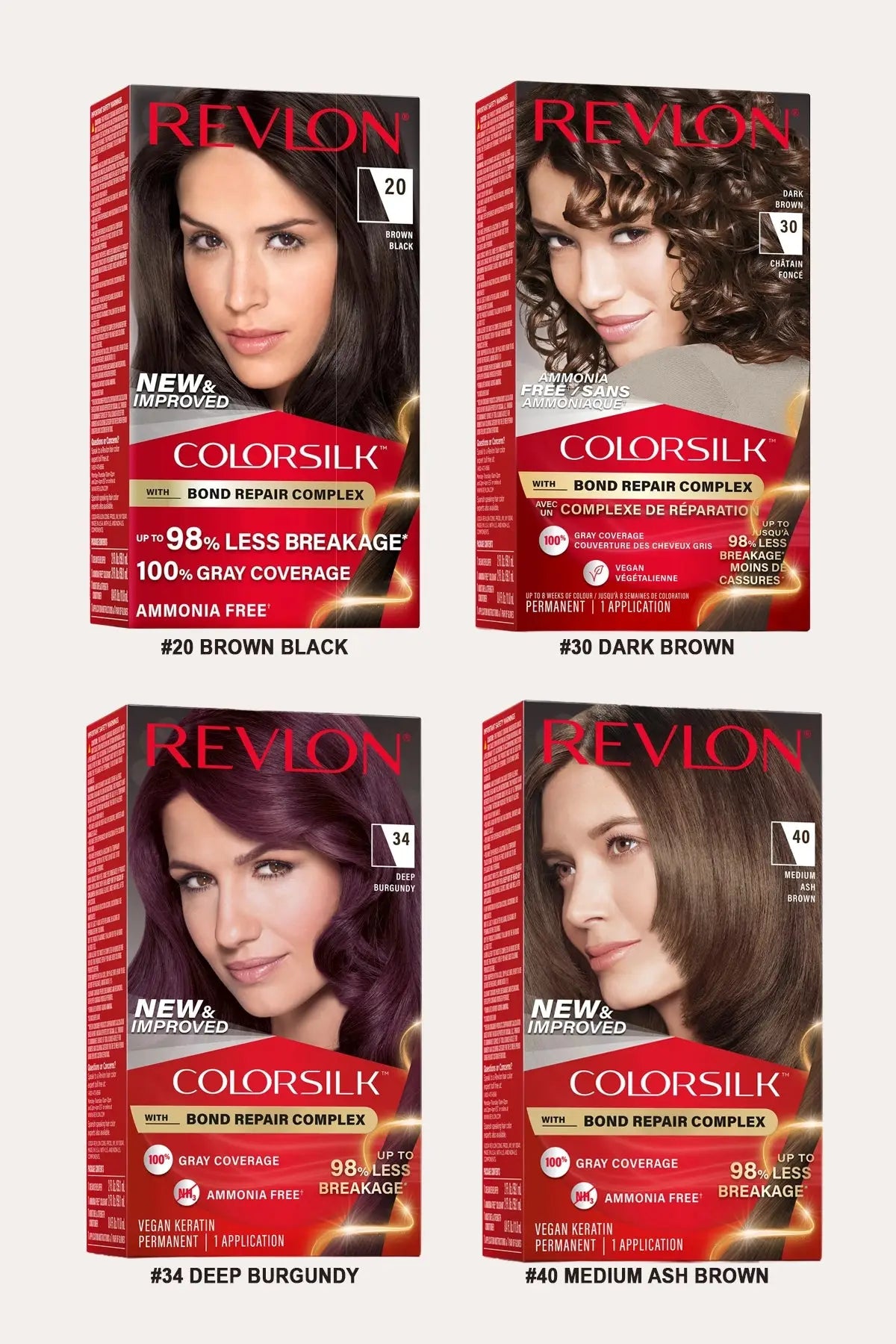 REVLON COLORSILK BOND REPAIR HAIR COLOR – AMMONIA FREE REVLON