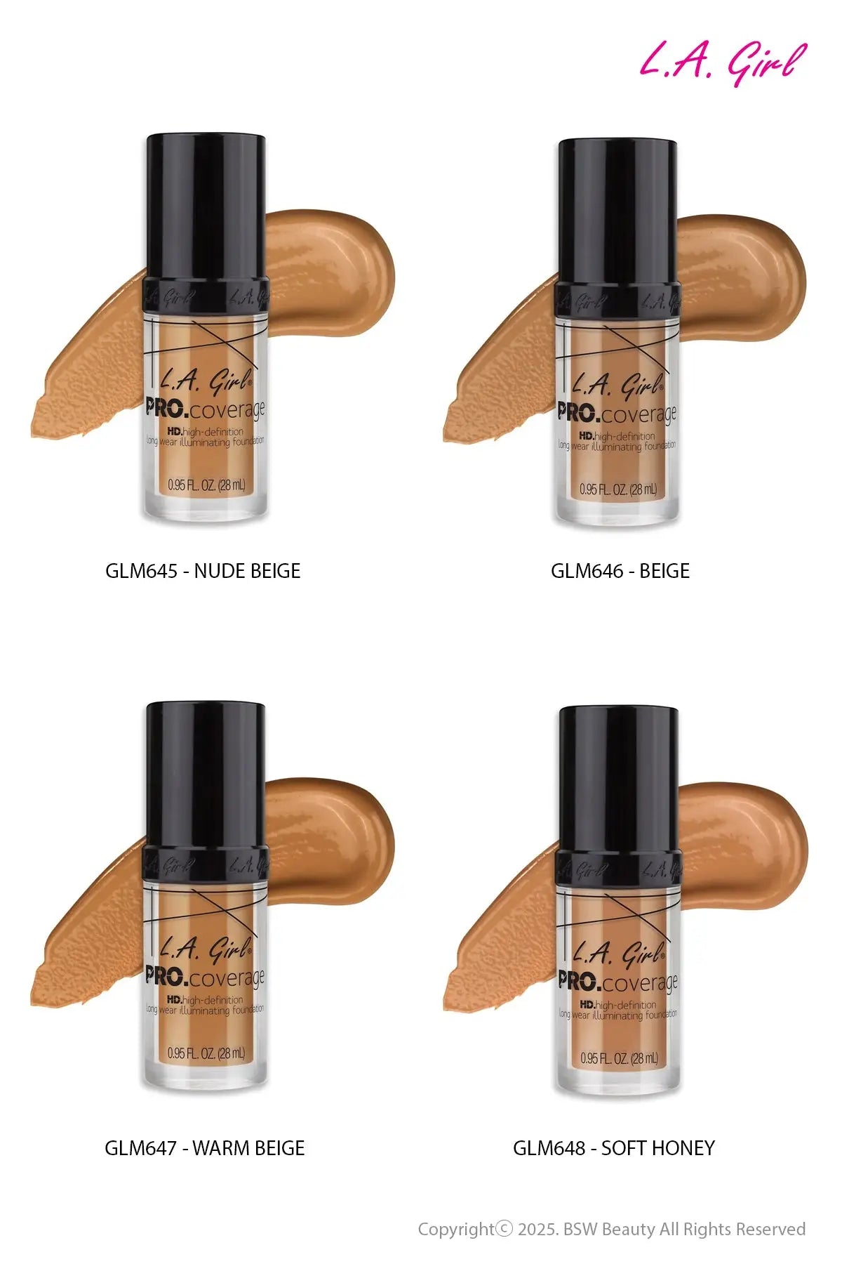 L.A GIRL PRO COVERAGE ILLUMINATING FOUNDATION 0.95oz