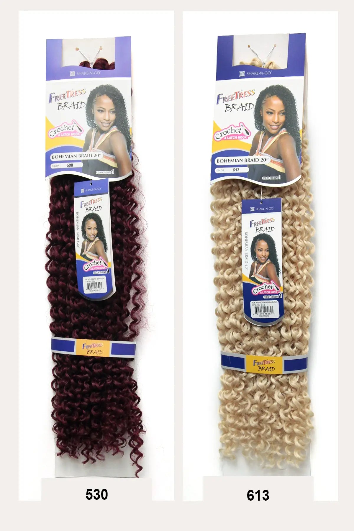 SHAKE N GO FREETRESS CROCHET BRAID BOHEMIAN BRAID 20"