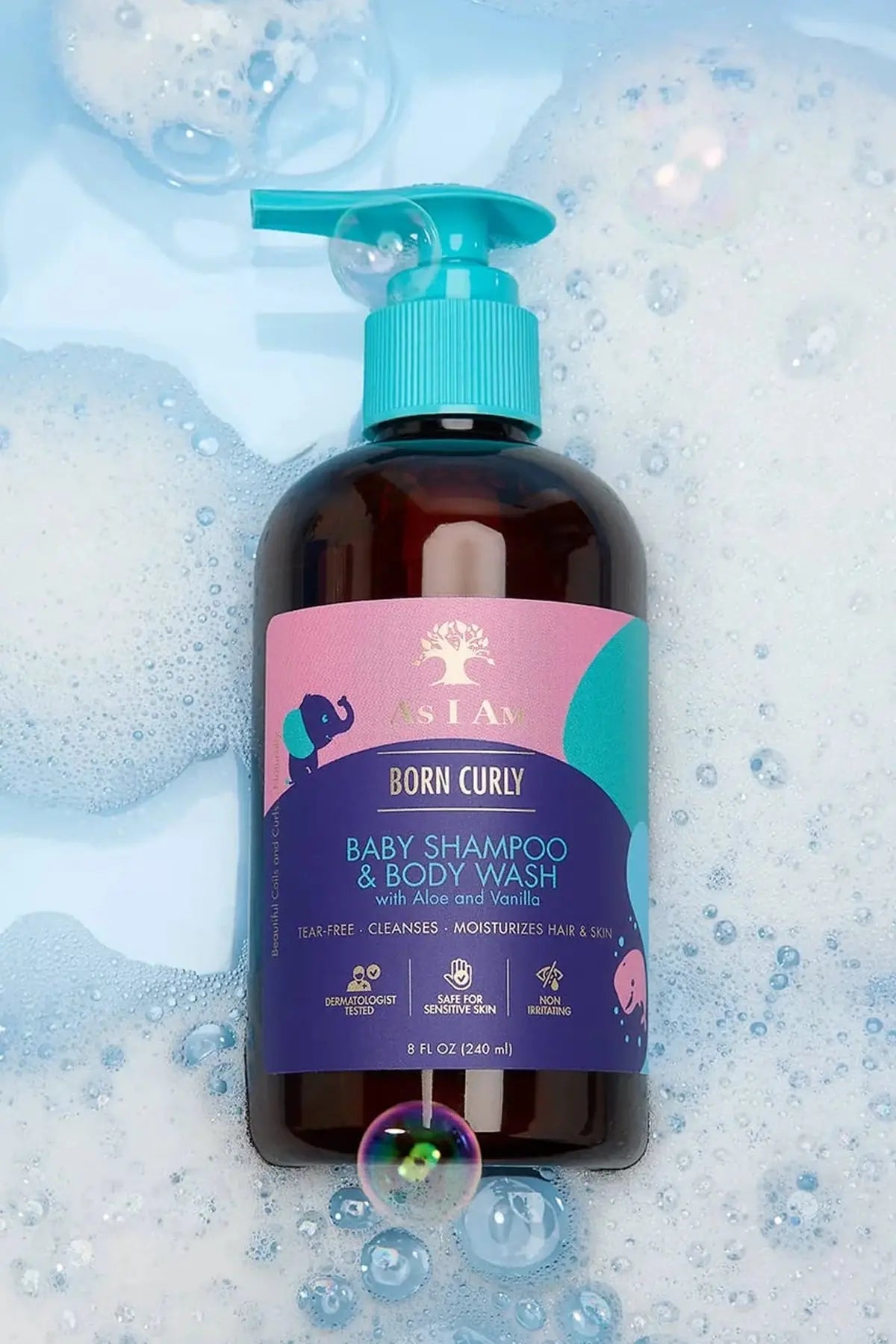 AS I AM BORN CURLY BABY SHAMPOO & BODY WASH 8oz AS I AM