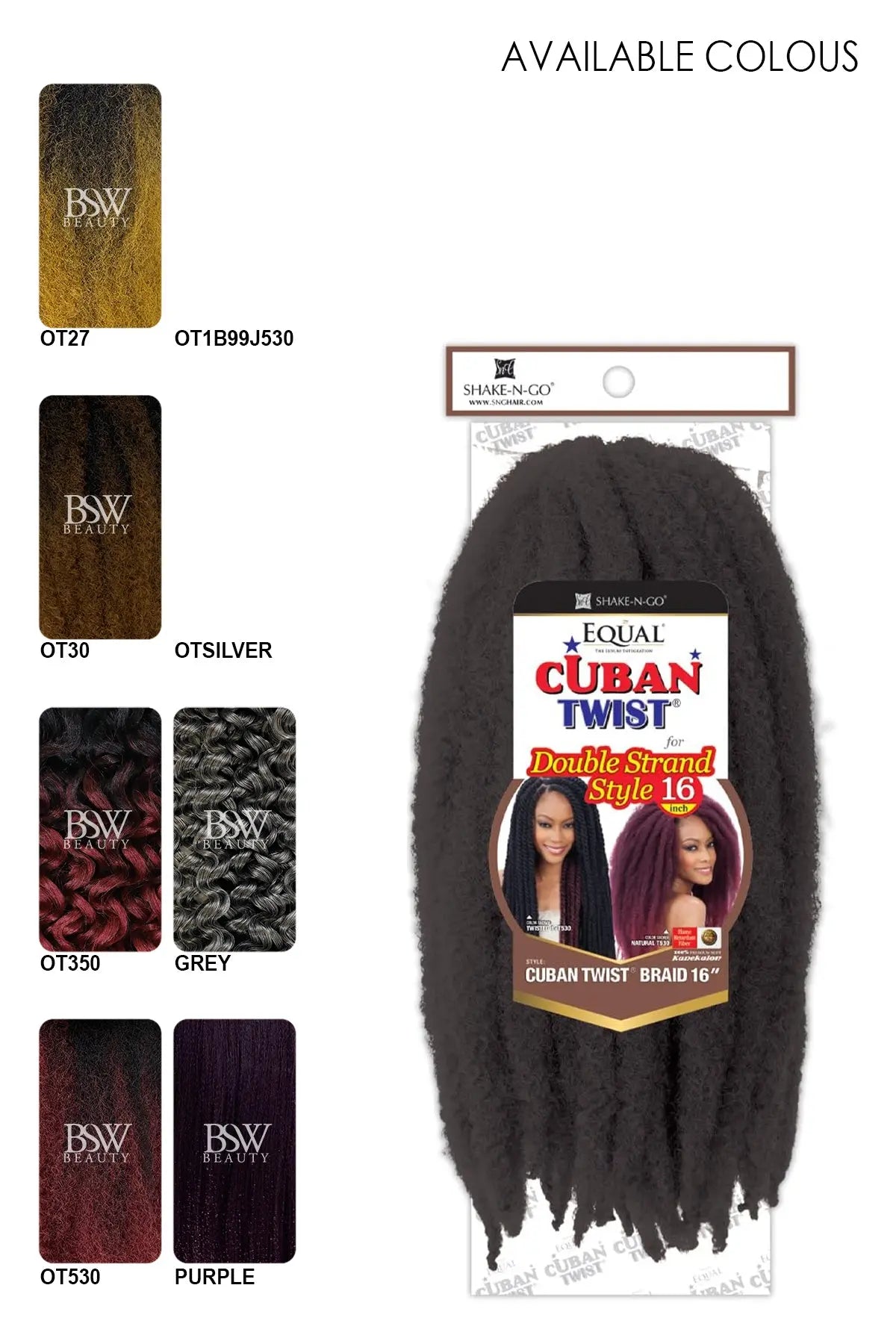 SHAKE N GO CUBAN TWIST BRAID 16"