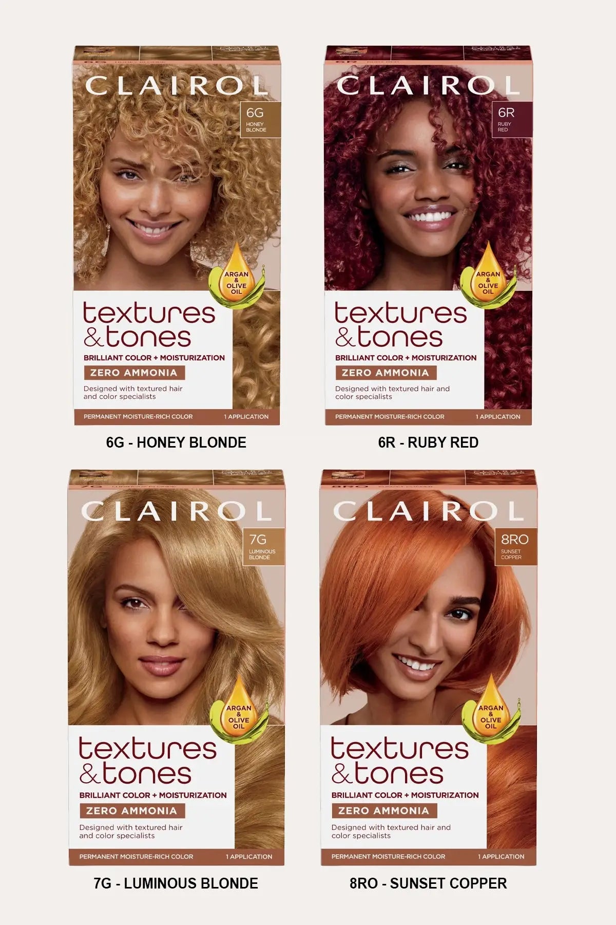 CLAIROL TEXTURES & TONES PERMANENT HAIR COLOR DYE KIT