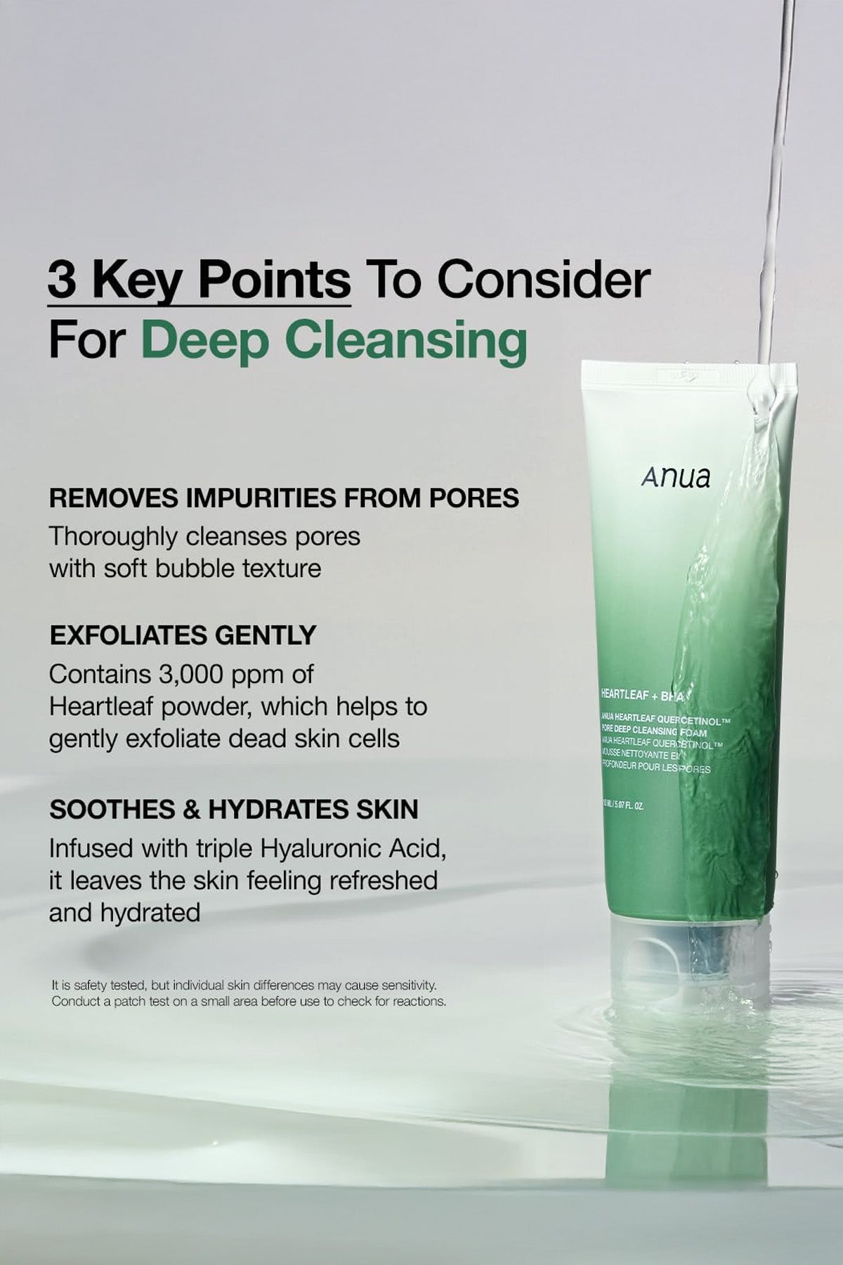 ANUA HEARTLEAF QUERCETINOL PORE DEEP CLEANSING FOAM 150ml