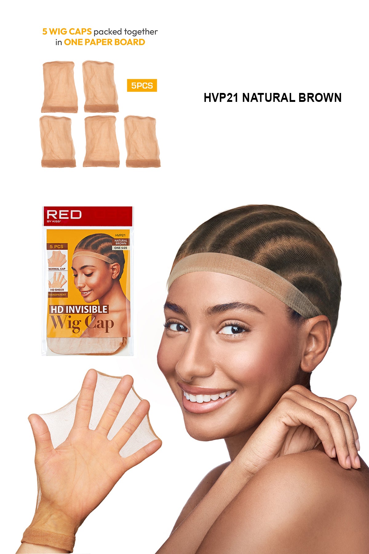 RED BY KISS HD STOCKING WIG CAP 5PCS - BSW BEAUTY CANADA