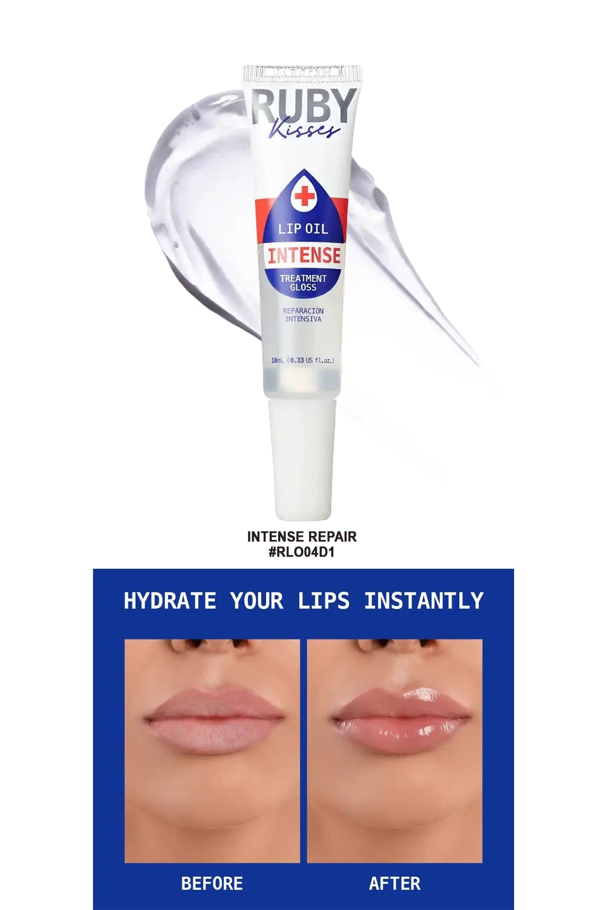 RUBY KISSES HYDRATING CLEAR LIP OIL TREATMENT - 3 TYPES IVY BEAUTY