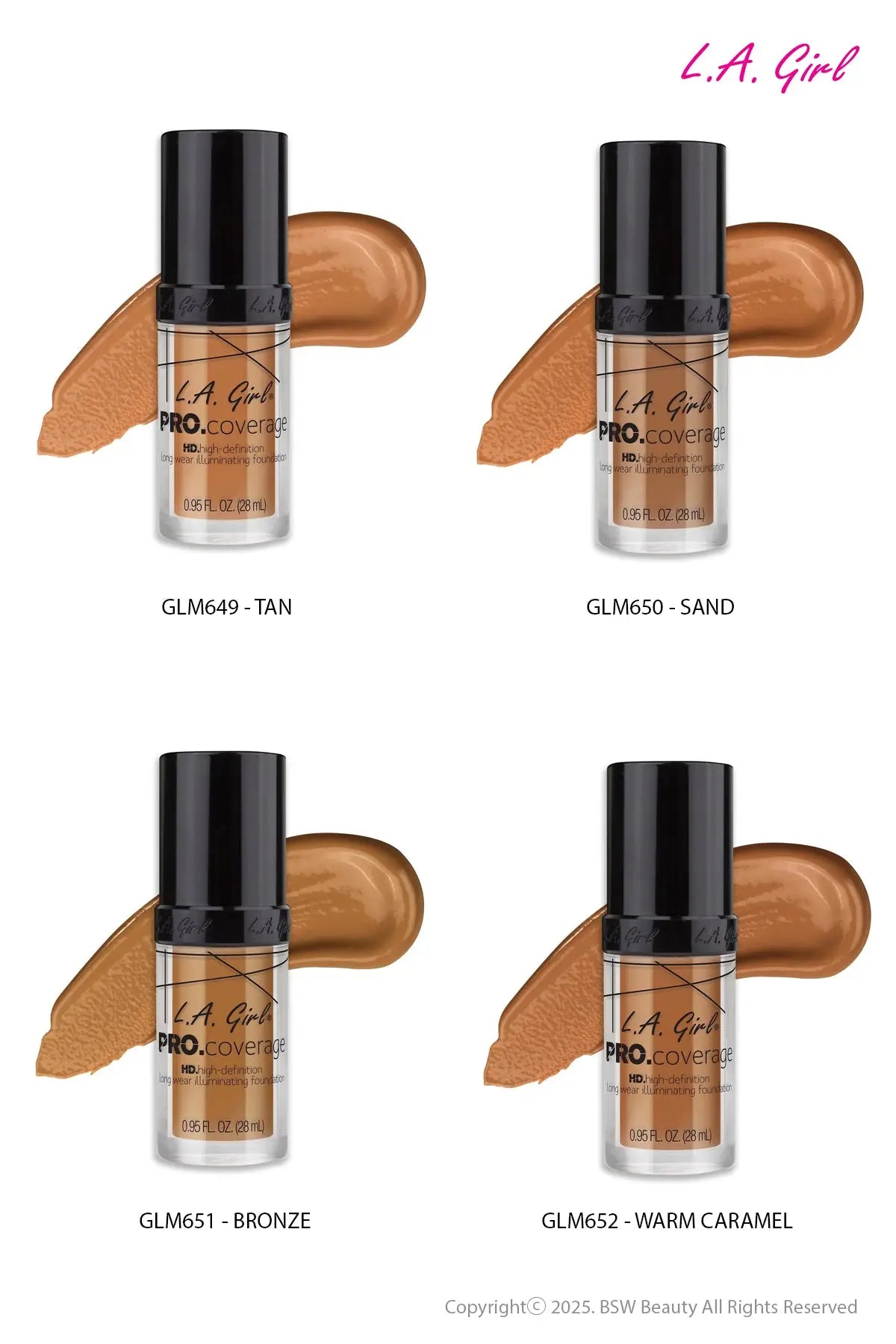 L.A GIRL PRO COVERAGE ILLUMINATING FOUNDATION 0.95oz