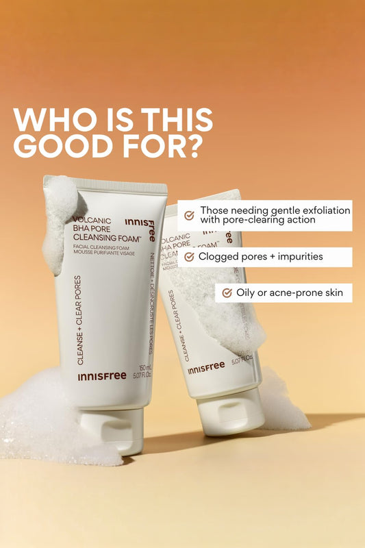 INNISFREE VOLCANIC BHA PORE CLEANSING FOAM (150ml) - BSW BEAUTY CANADA