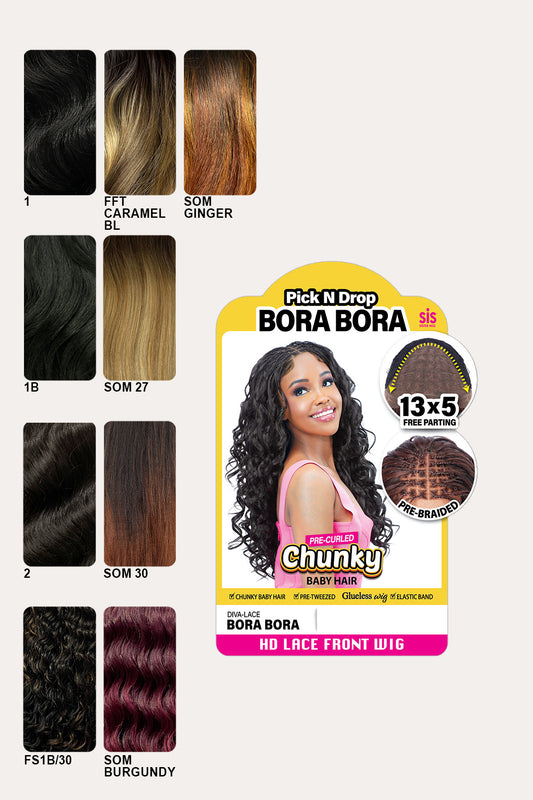 ZURY SIS PRE - CURLED CHUNKY  13X5 LACE FRONT WIG - BORA BORA - BSW BEAUTY CANADA