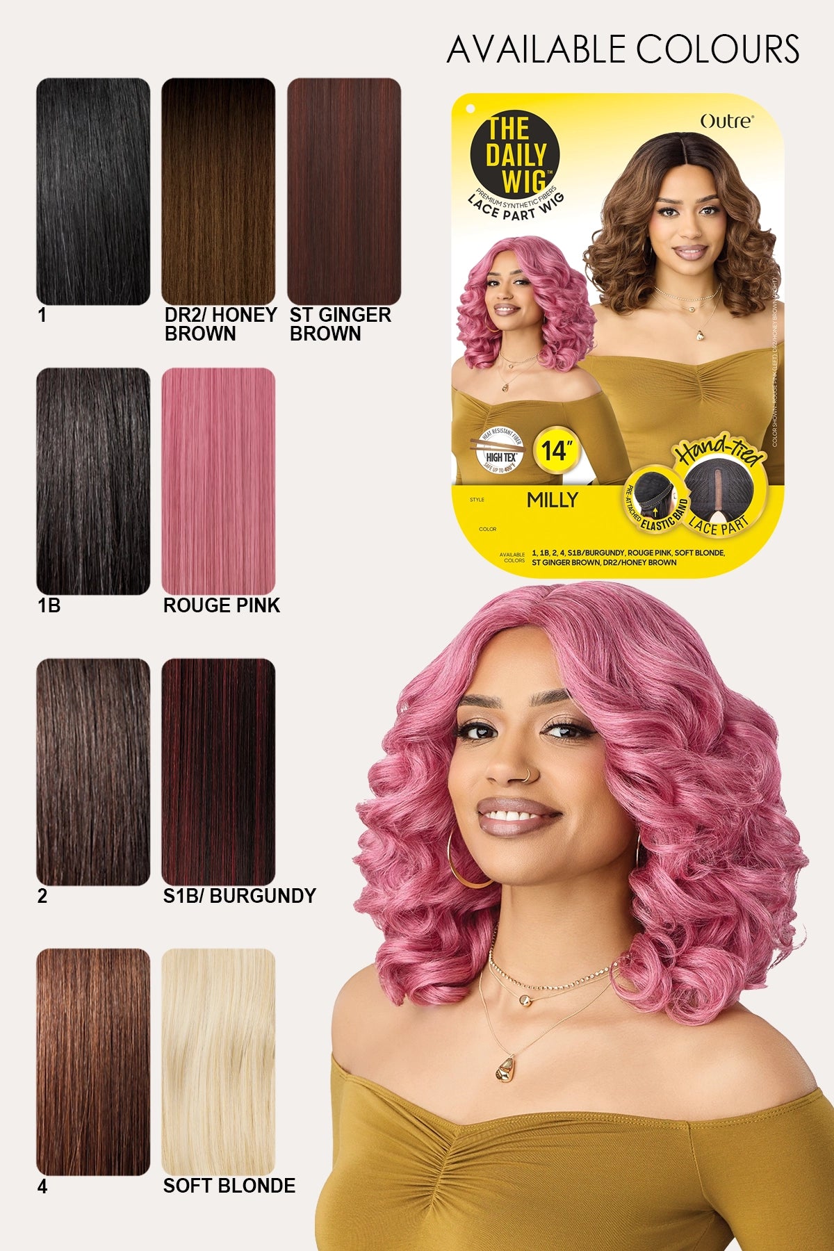 OUTRE THE DAILY LACE WIG - MILLY 14"