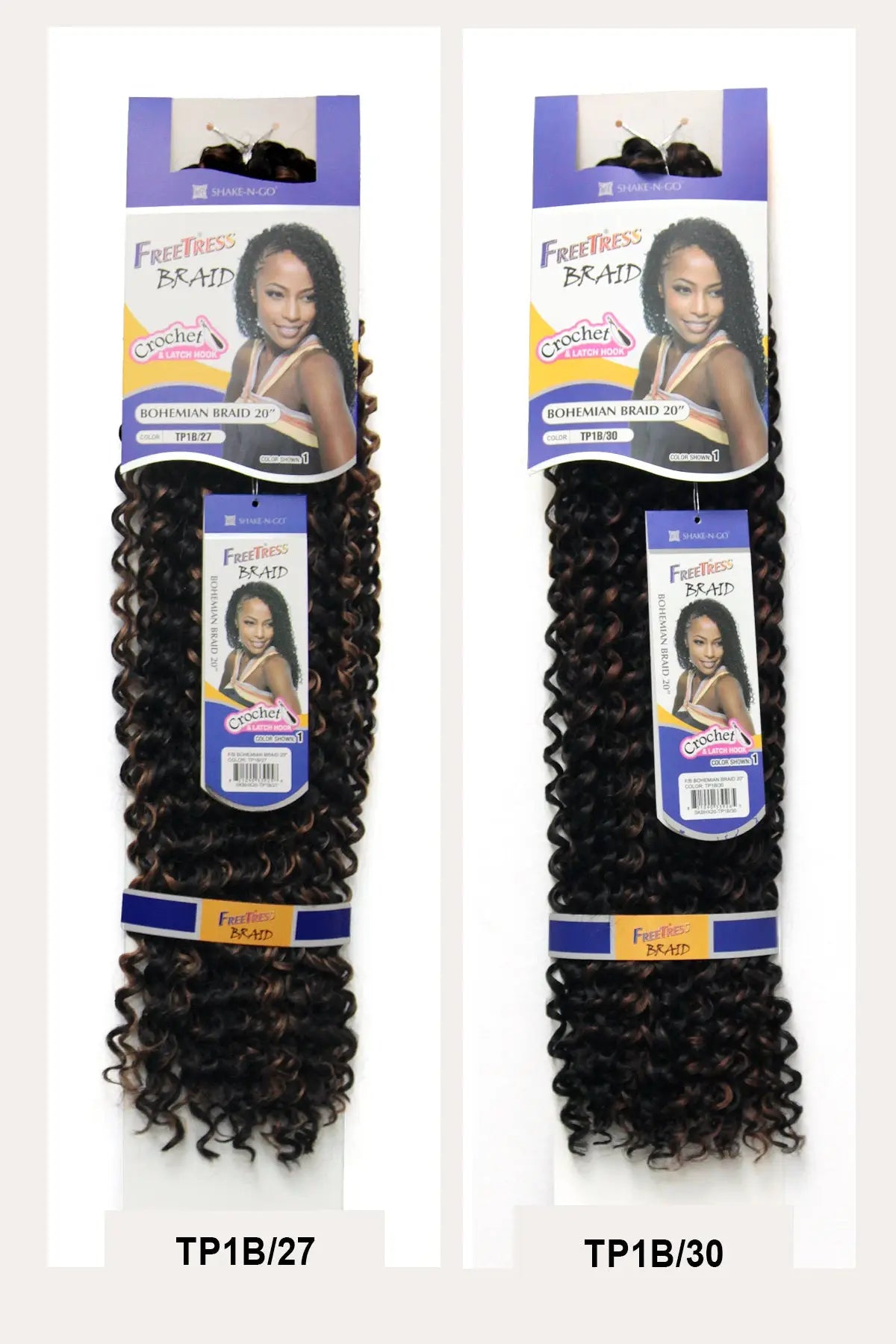 SHAKE N GO FREETRESS CROCHET BRAID BOHEMIAN BRAID 20"