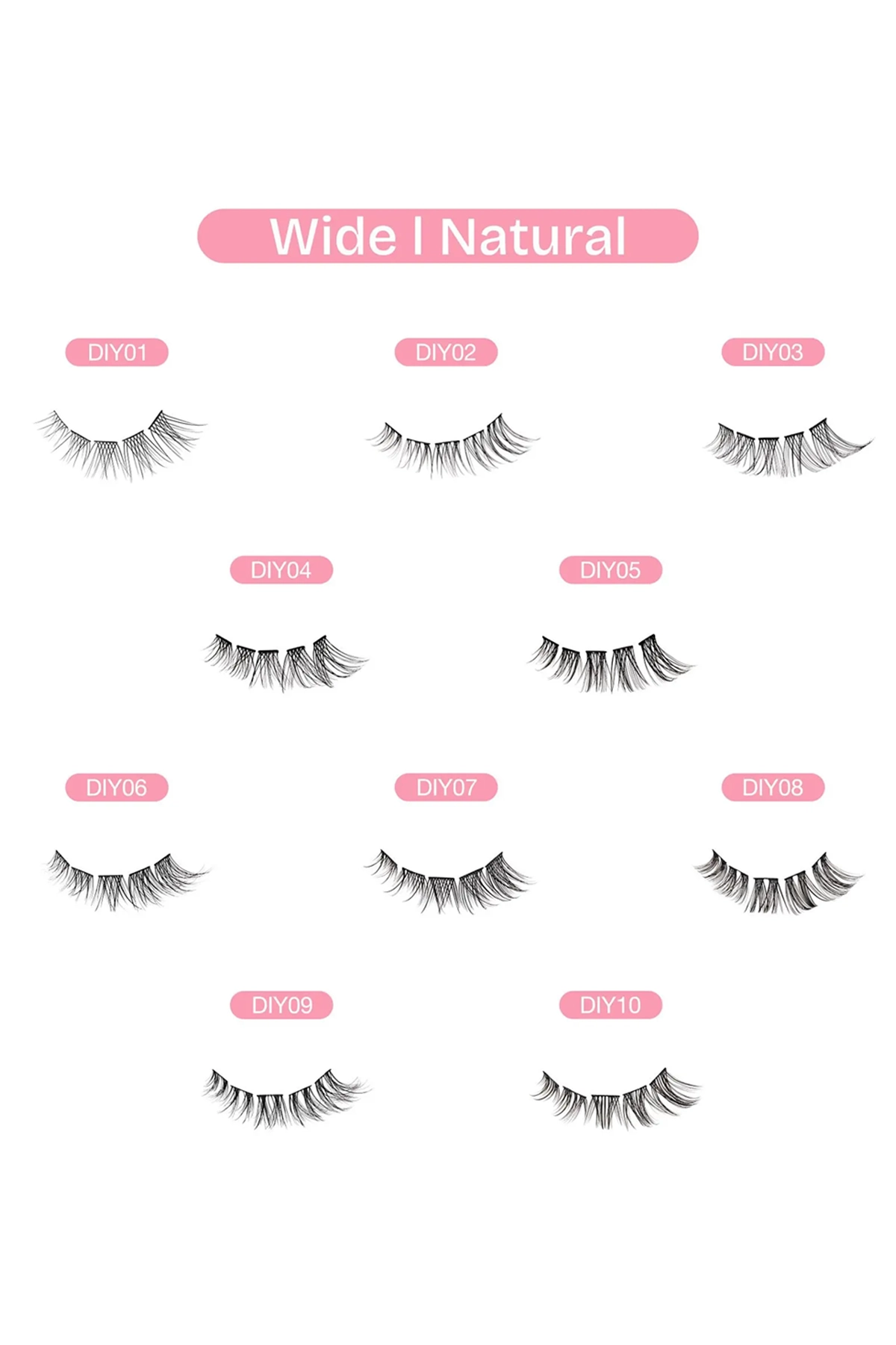BROADWAY NATURAL DIY CLUSTER LASHES | INDIVISUAL FALSE EYELASHES