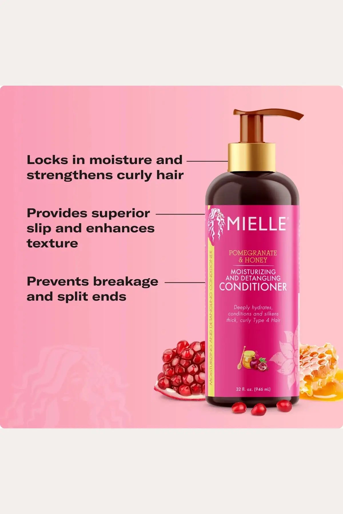 MIELLE POMEGRANATE & HONEY DETANGLING CONDITIONER 32oz MIELLE