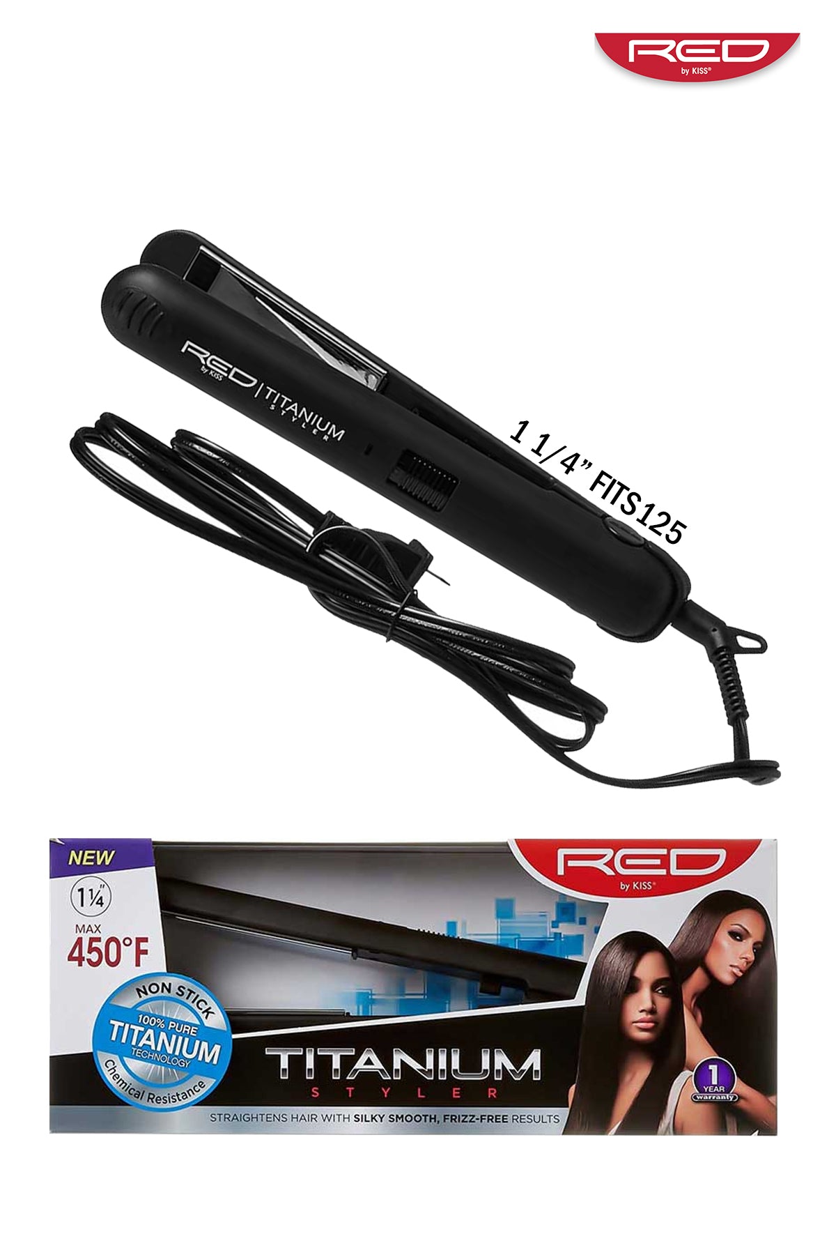RED BY KISS TITANIUM FLAT IRON