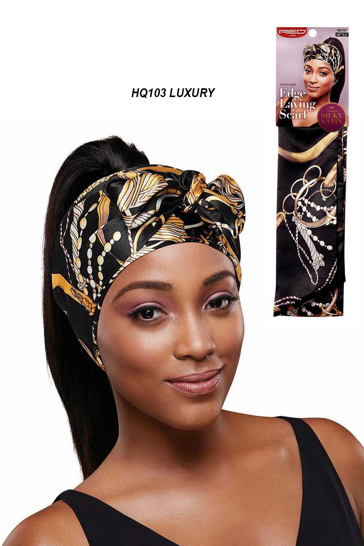 RED BY KISS RED SILKY EDGE SCARF - BSW BEAUTY CANADA