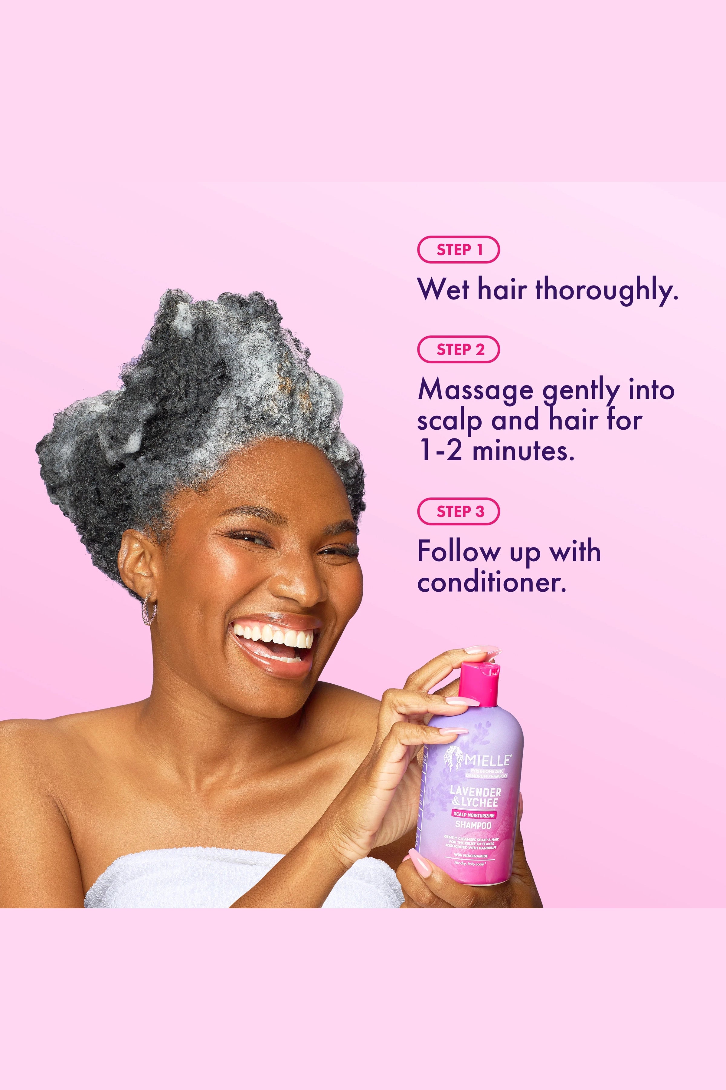 MIELLE LAVENDER & LYCHEE SCALP MOISTURIZING SHAMPOO