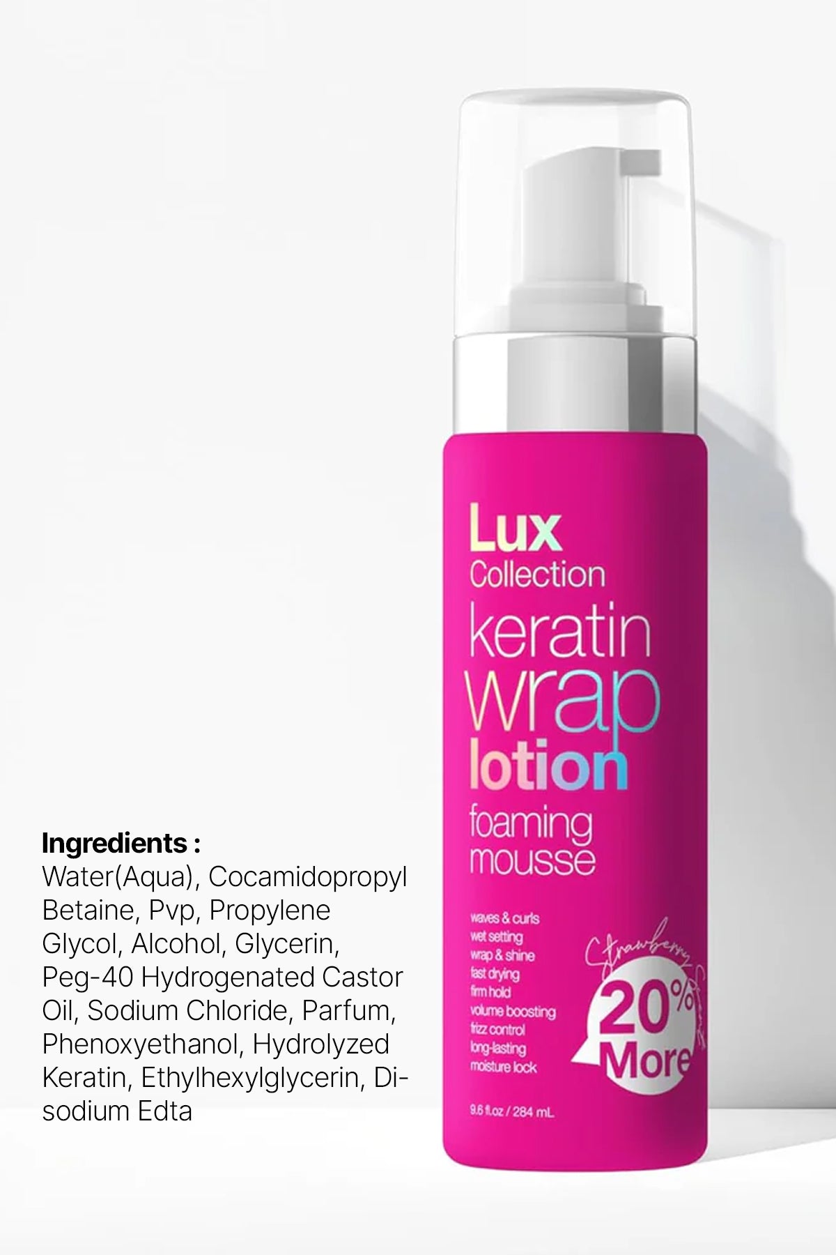 LUX COLLECTION WRAP LOTION FOAMING MOUSSE  - 4 TYPES - BSW BEAUTY CANADA