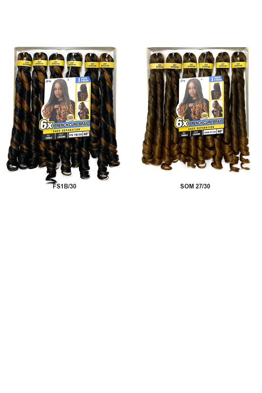 ZURY 6X FRENCH CURL BRAID  40" - BSW BEAUTY CANADA